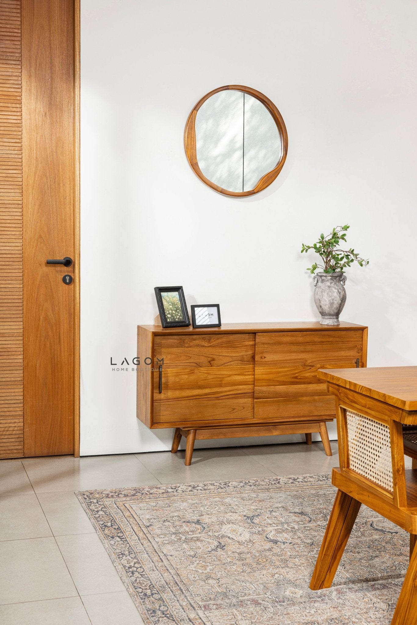 122 cm TV Cabinet & Console Table in Solid Teak - TV Cabinet - Lagom Home Boutique