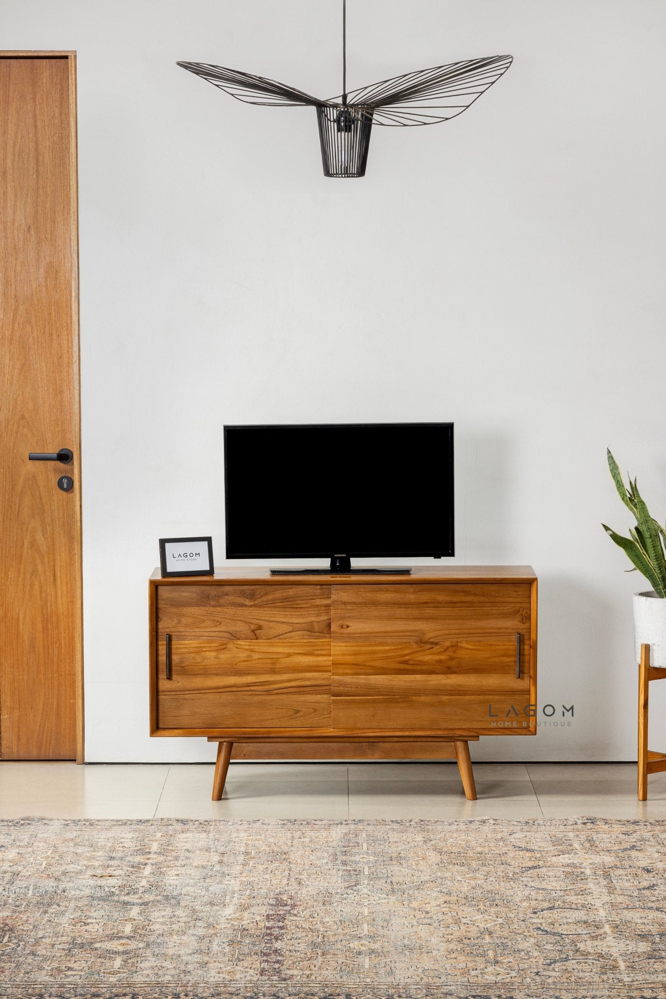 122 cm TV Cabinet & Console Table in Solid Teak - TV Cabinet - Lagom Home Boutique