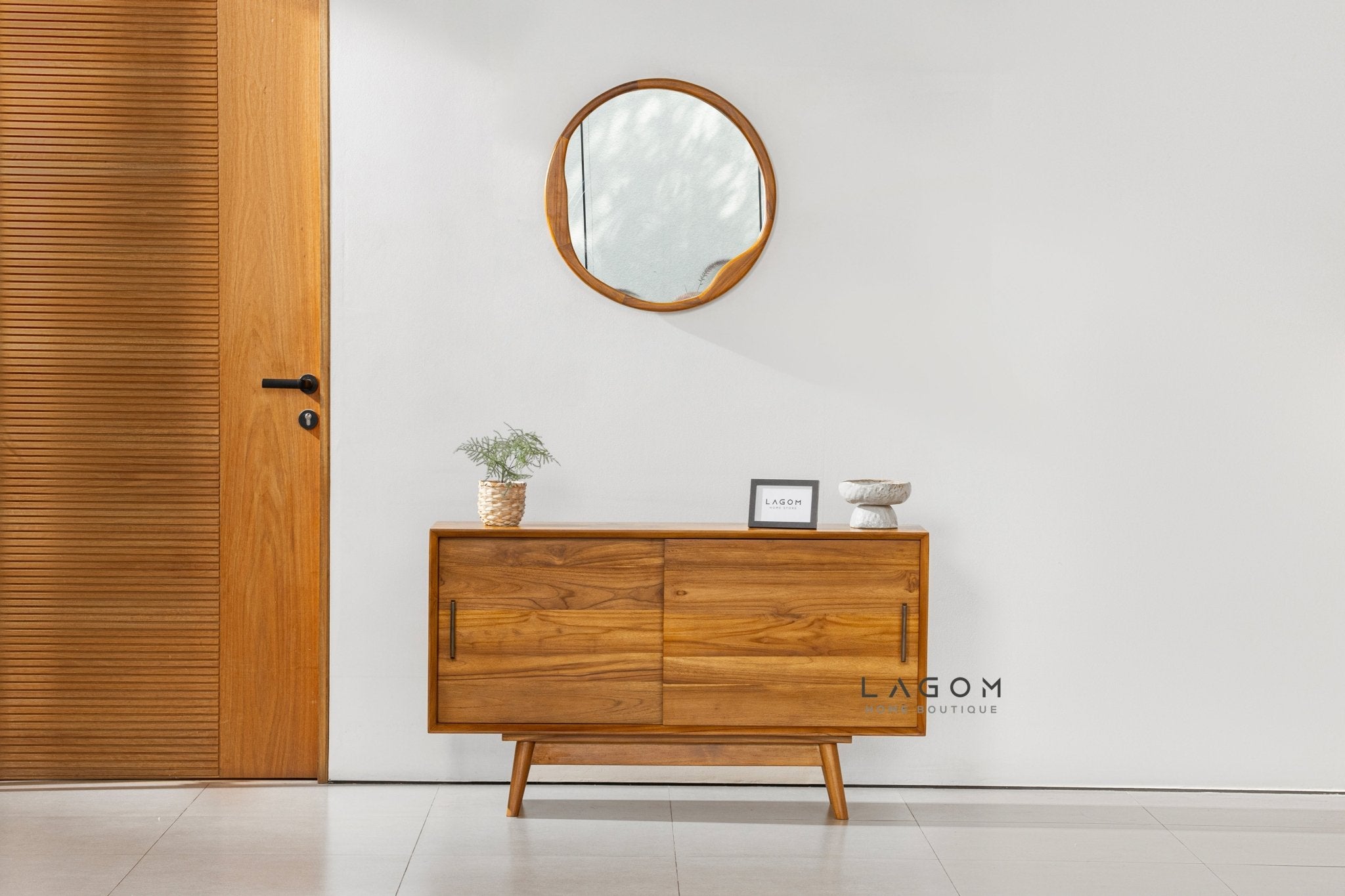122 cm TV Cabinet & Console Table in Solid Teak - TV Cabinet - Lagom Home Boutique