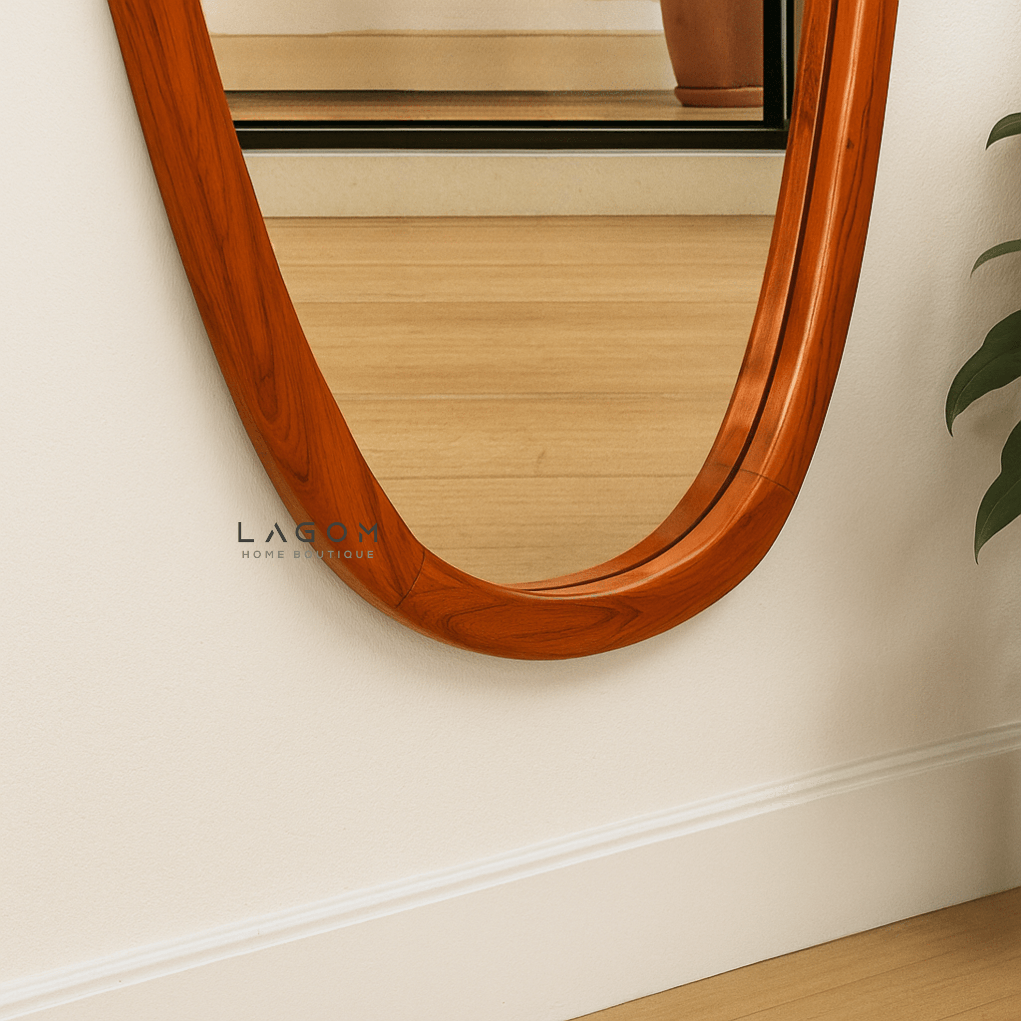 167 cm Full - Body Teak Wall Mirror - Mirror - Lagom Home Boutique