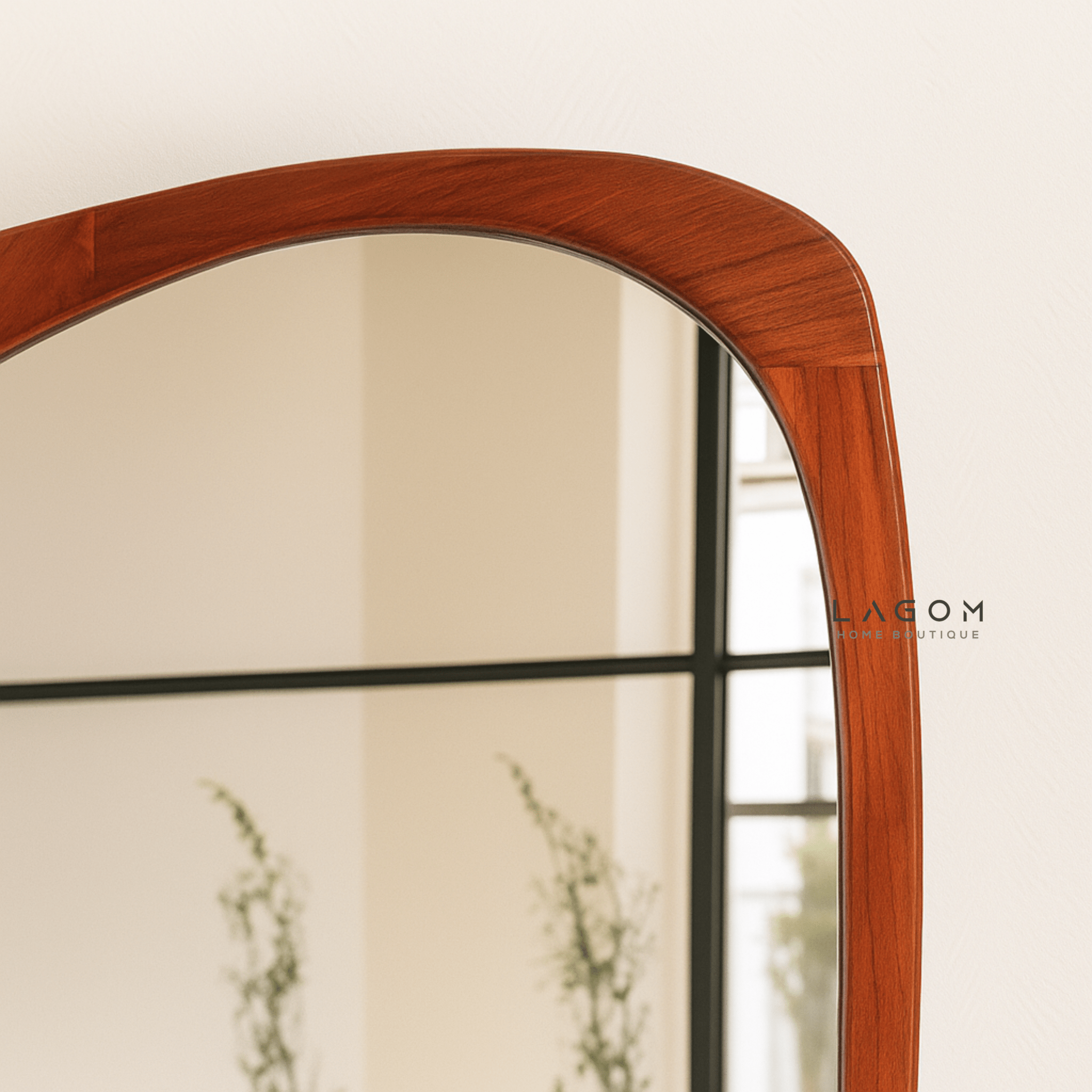167 cm Full - Body Teak Wall Mirror - Mirror - Lagom Home Boutique
