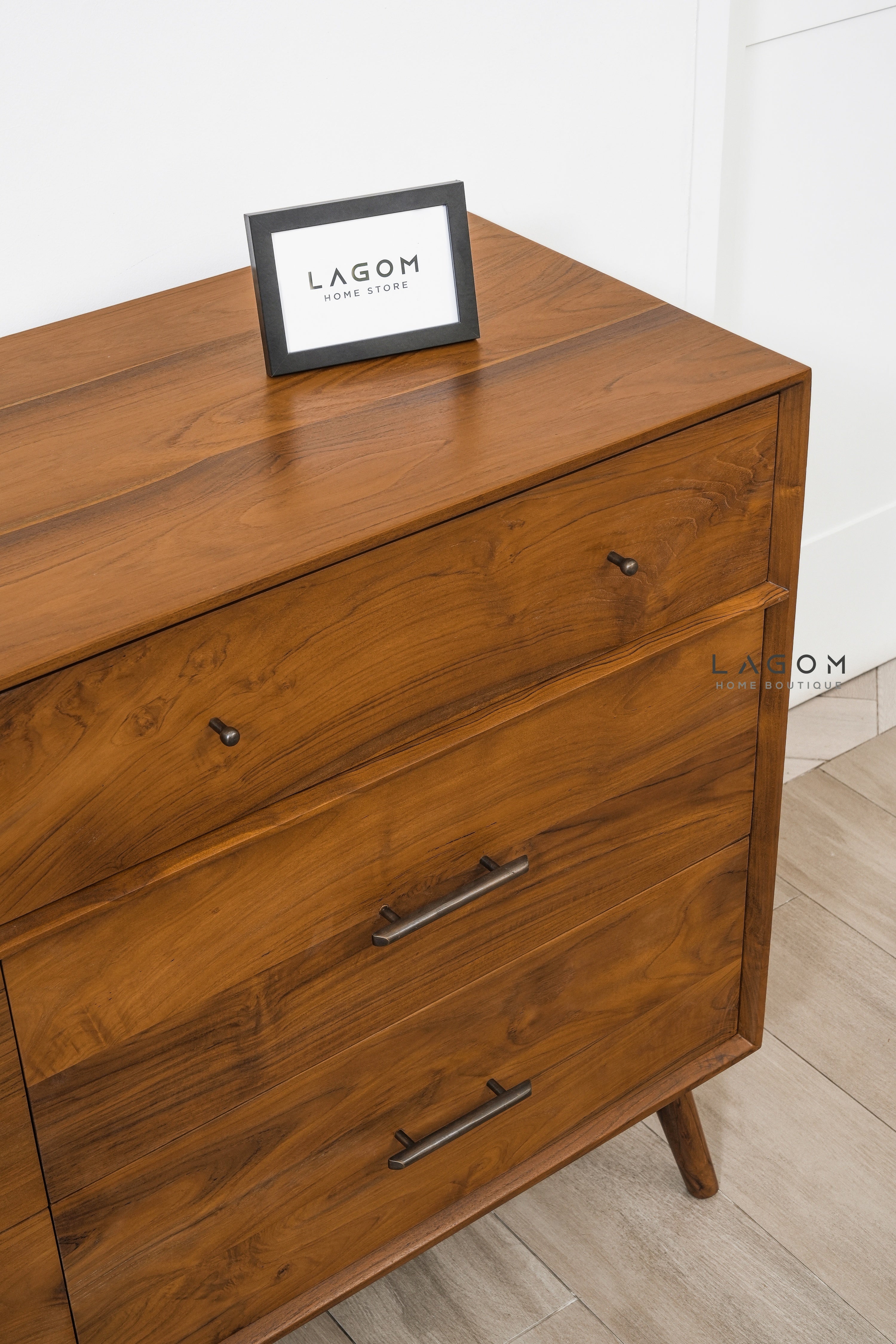 Solid Teak Buffet with 6 Drawers