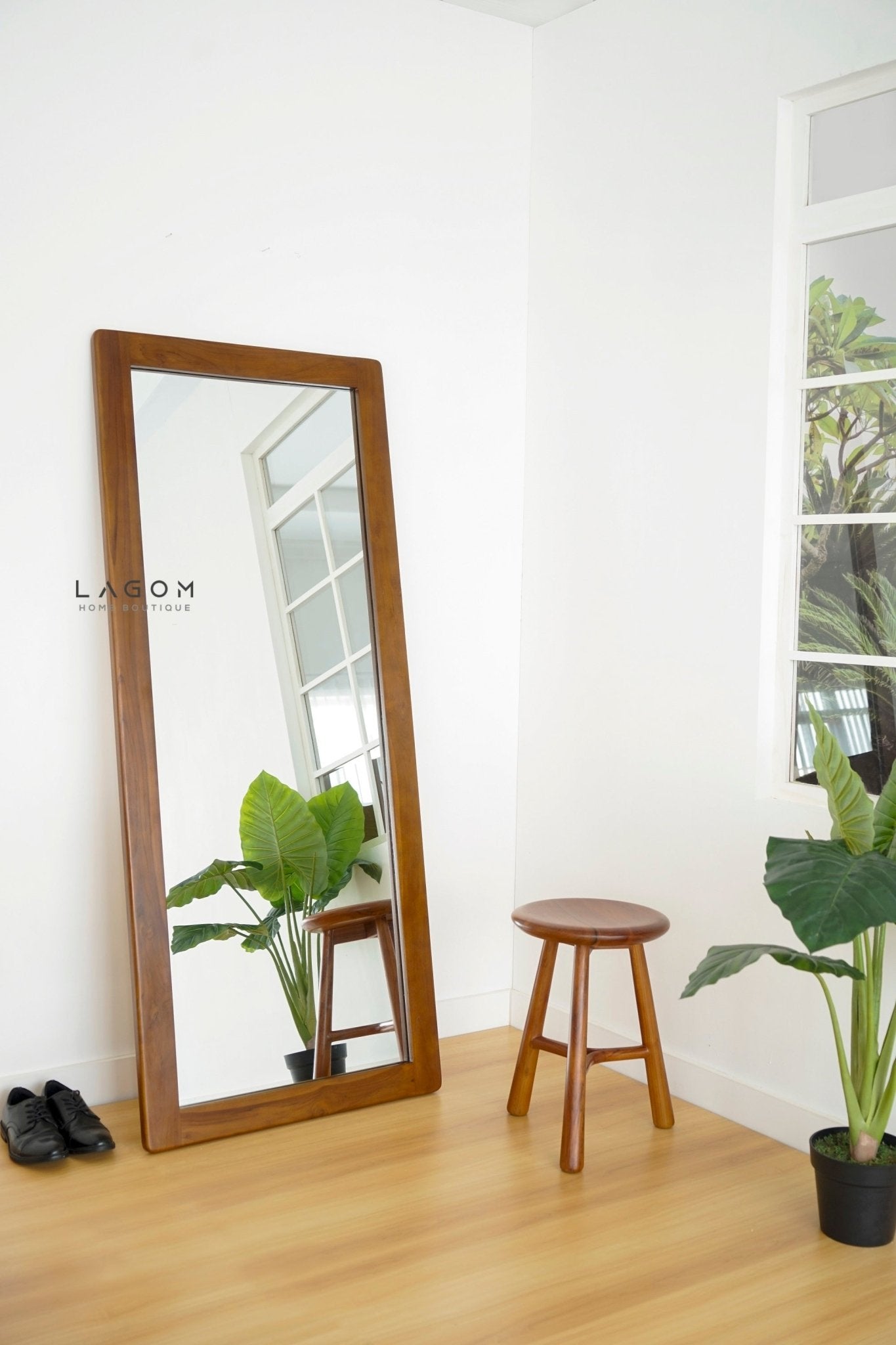 183 cm Teak Full - Body Mirror | Leaning Style - Mirror - Lagom Home Boutique