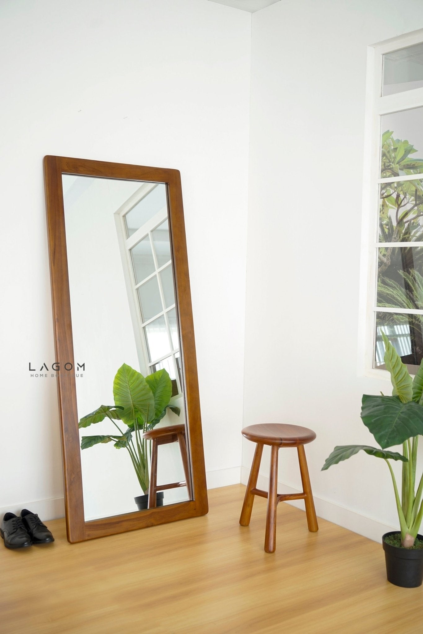 183 cm Teak Full - Body Mirror | Leaning Style - Mirror - Lagom Home Boutique