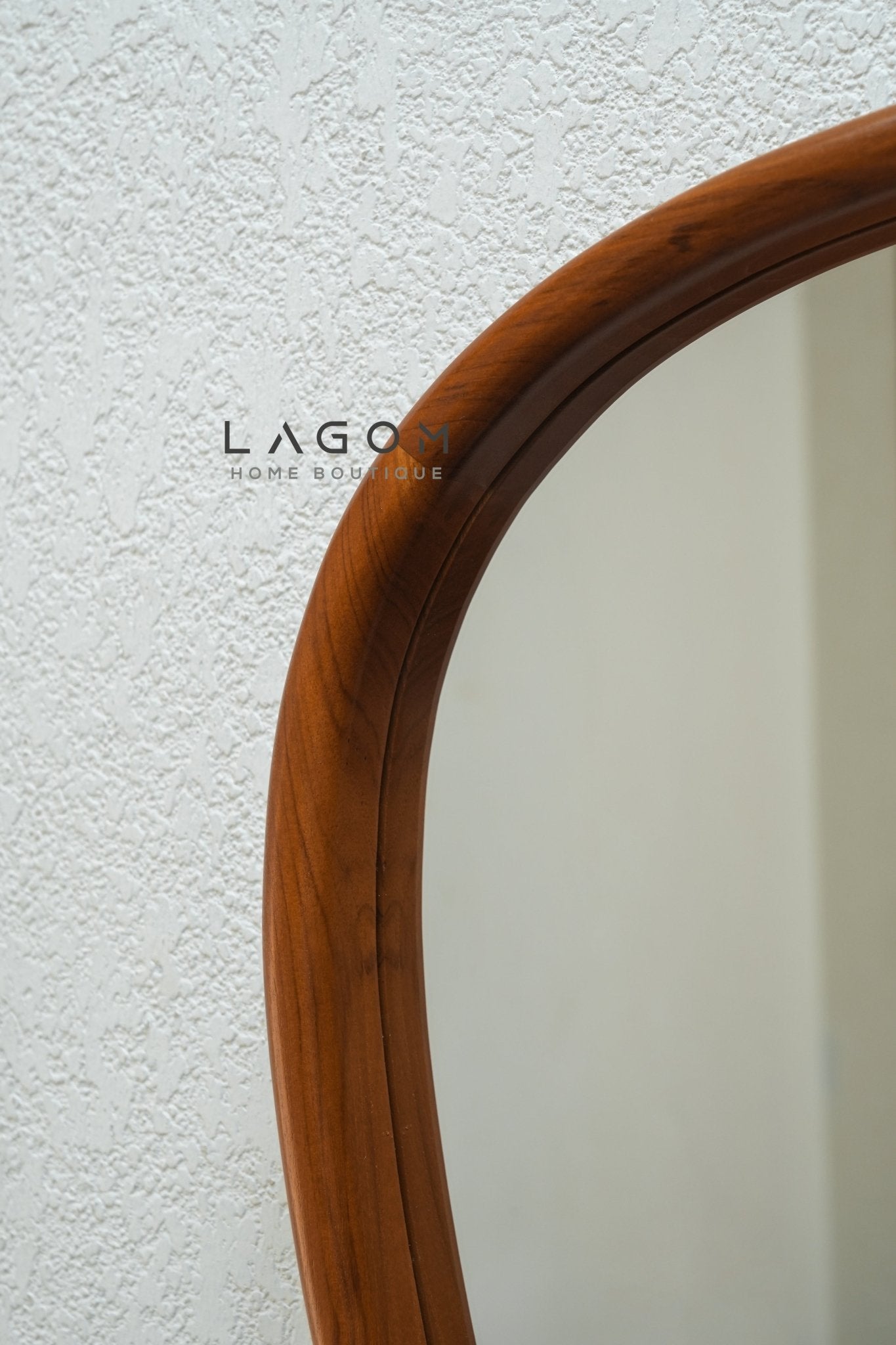 55 cm Asymmetrical Teak Wall Mirror - Mirror - Lagom Home Boutique