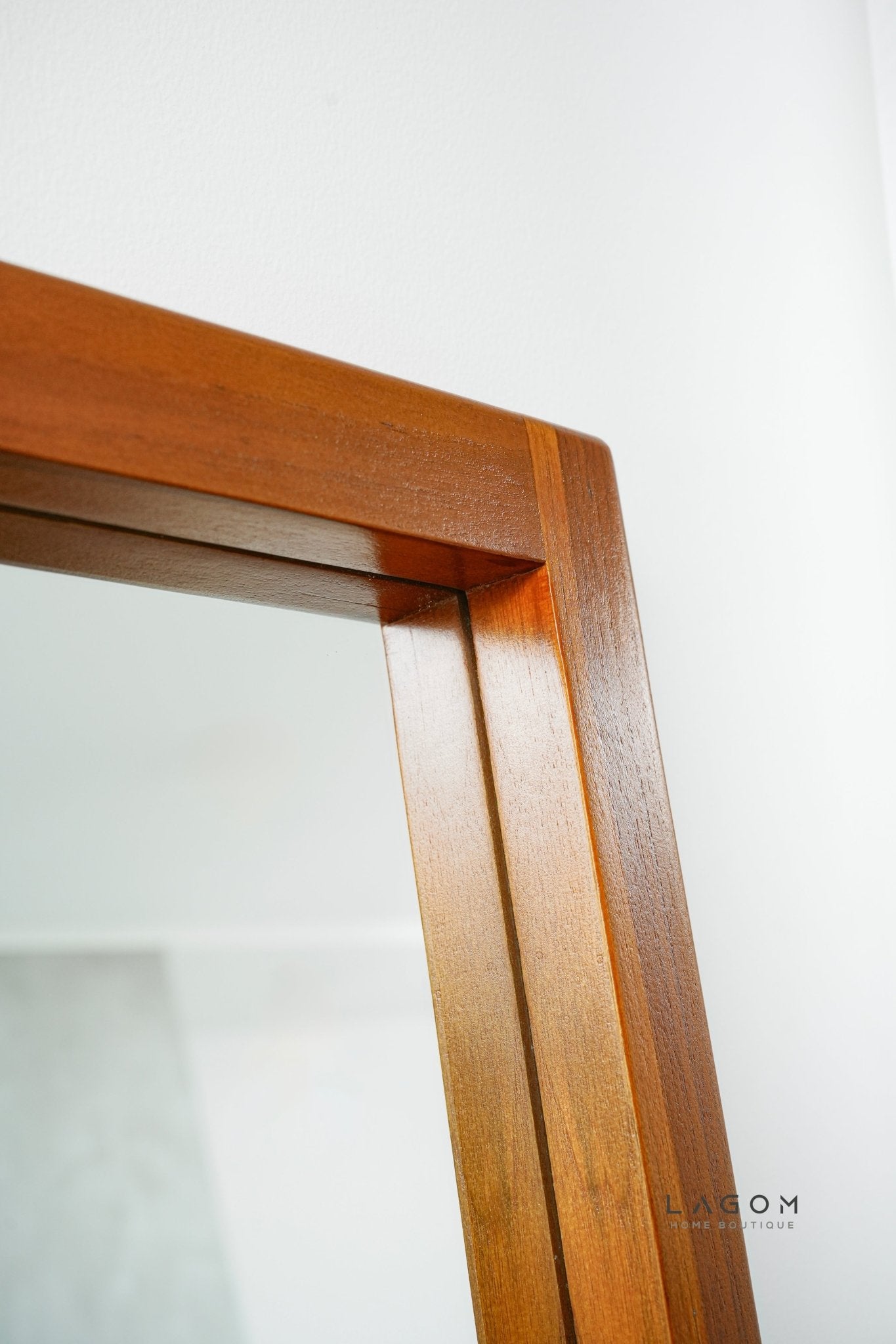 90 cm Rectangular Mirror with Solid Teak Frame - Mirror - Lagom Home Boutique