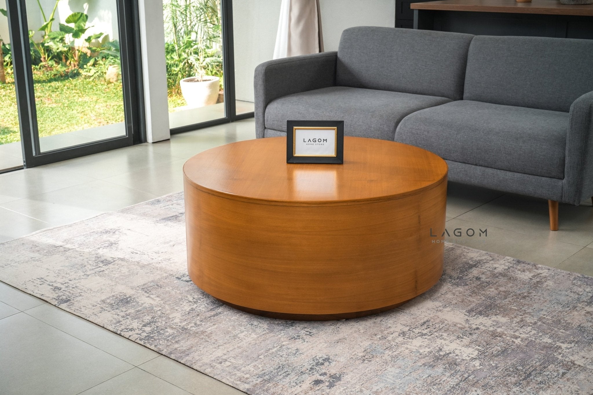 92 cm Round Teak Coffee Table - Coffee Table - Lagom Home Boutique