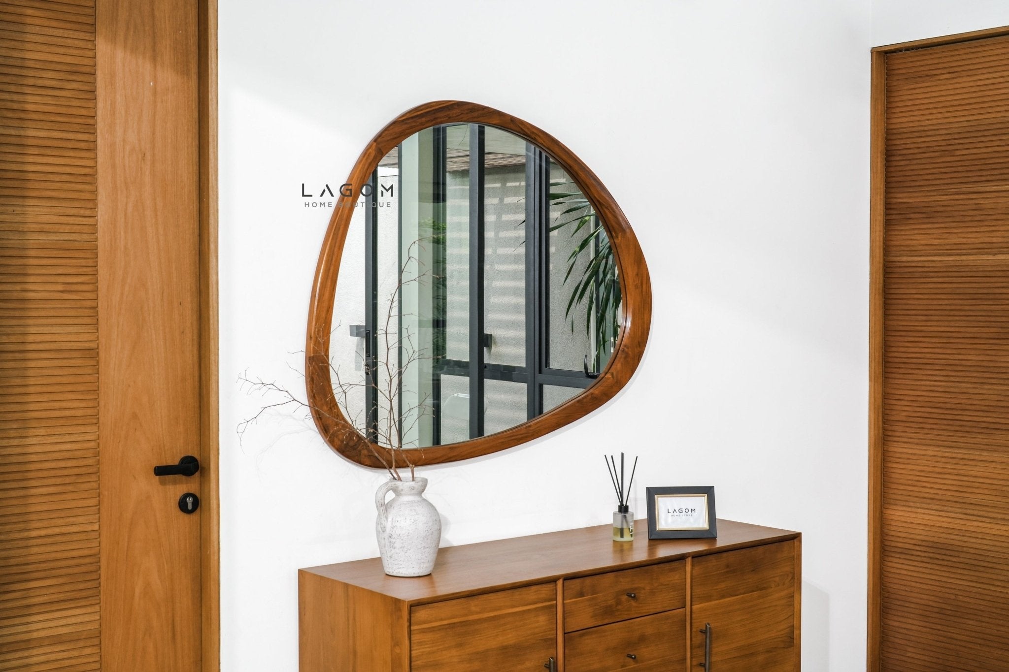 99 cm Hanging Teak Mirror | Timeless Design - Mirror - Lagom Home Boutique