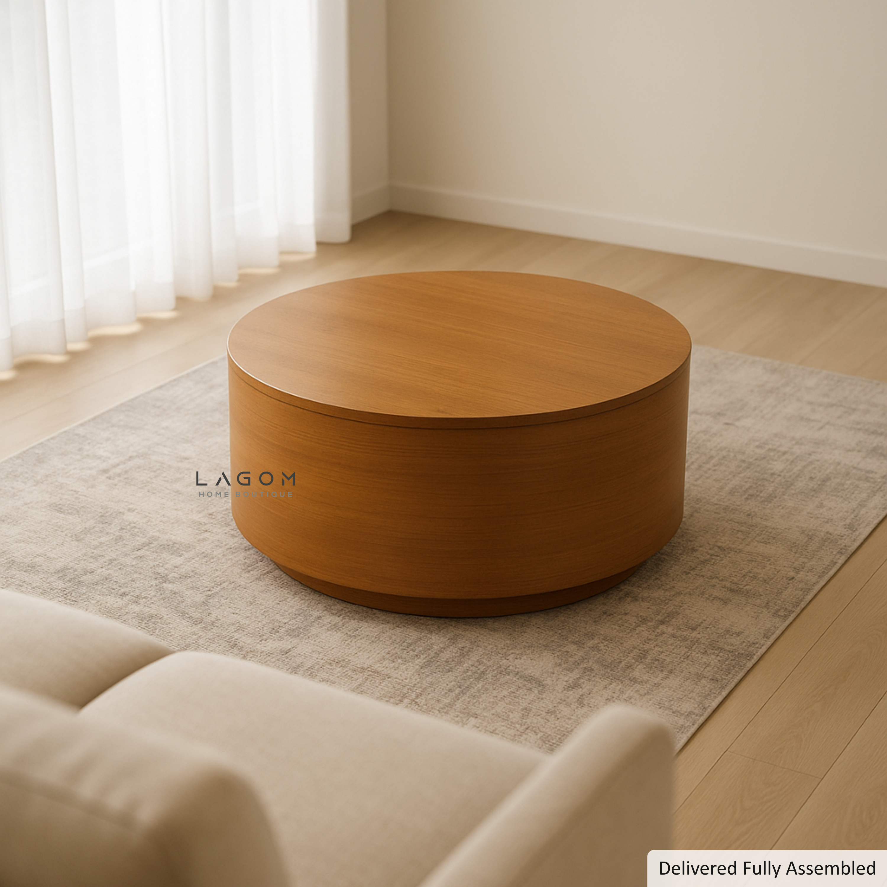 92 cm Round Teak Coffee Table
