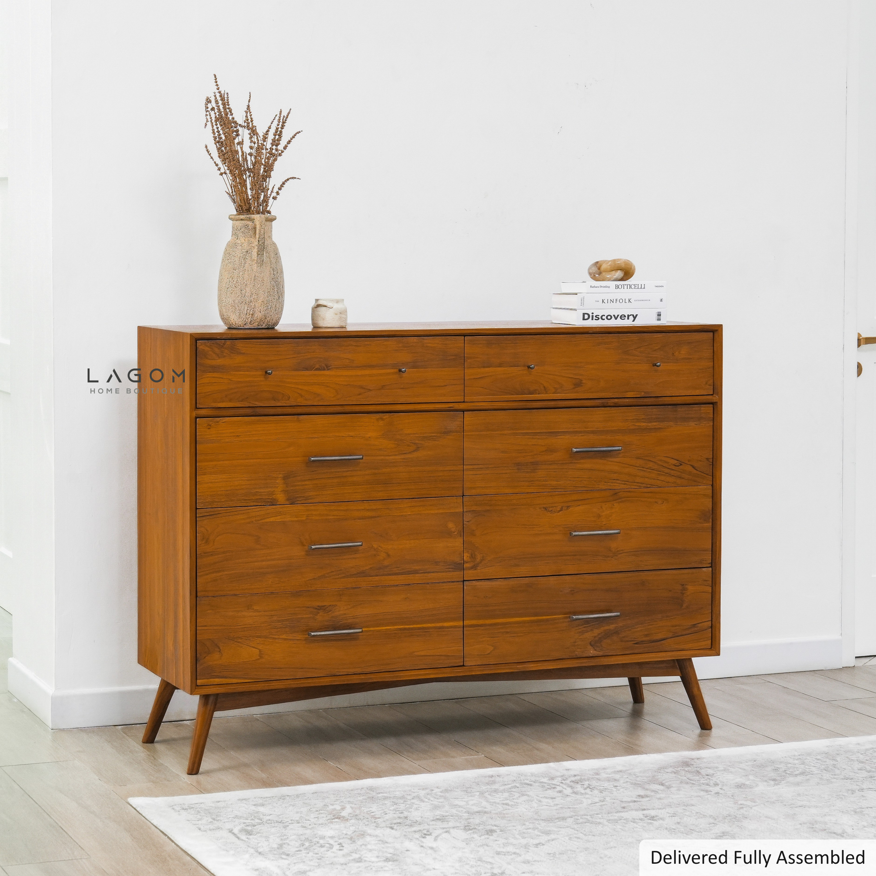 Solid Teak Sideboard / Buffet with 8 Drawers