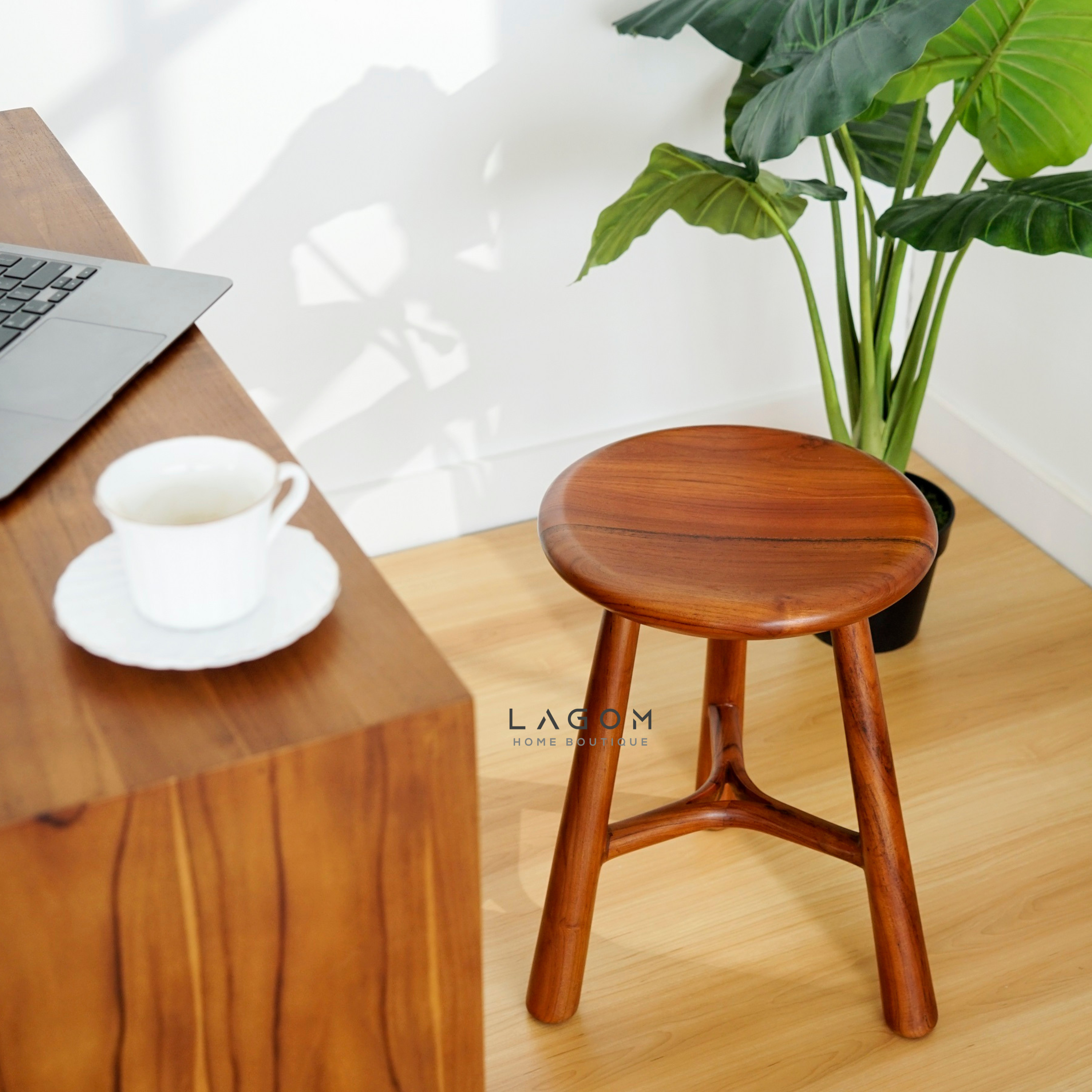 Teak Wood Mini Bar Stool