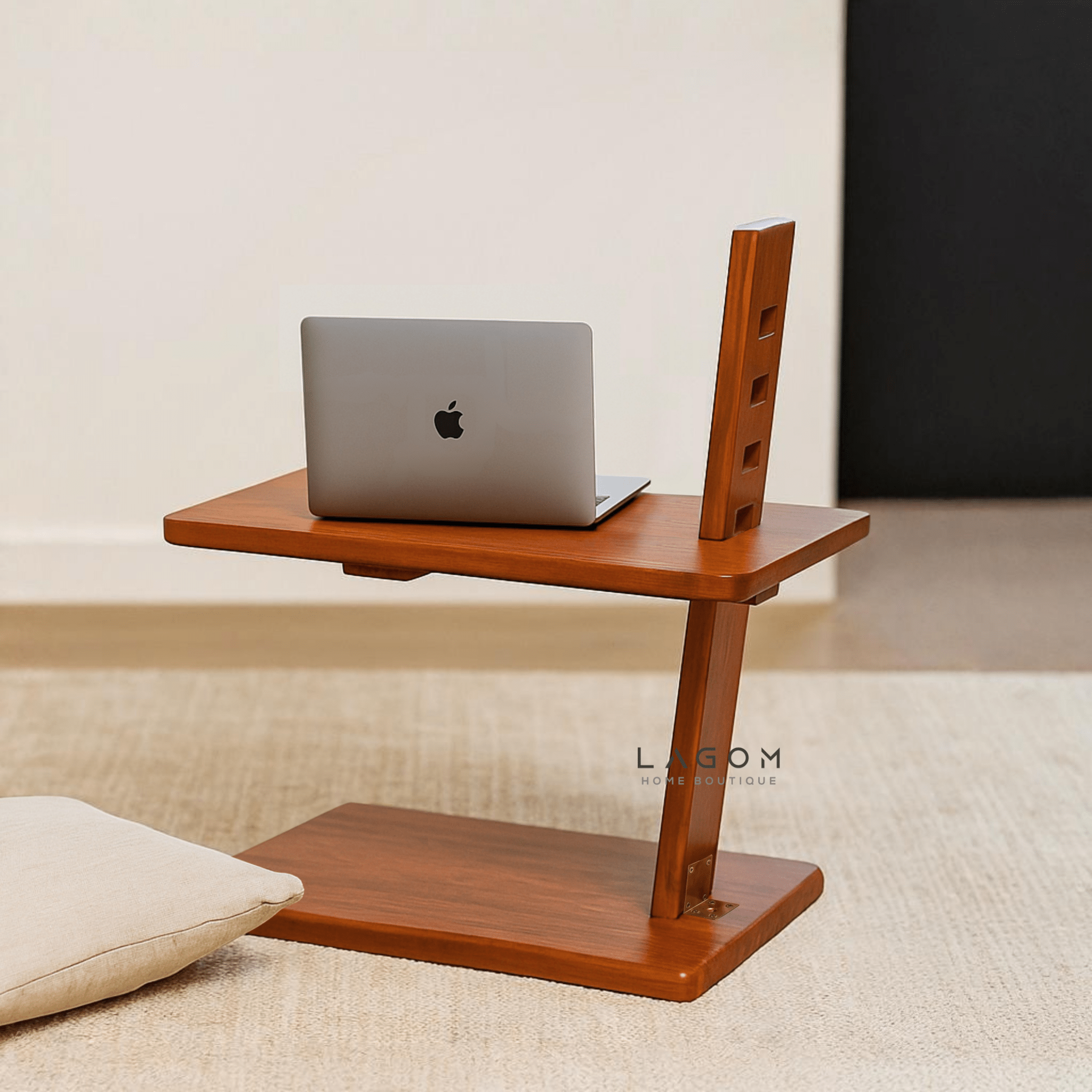 Adjustable Height Teak Side Table - Side Table - Lagom Home Boutique