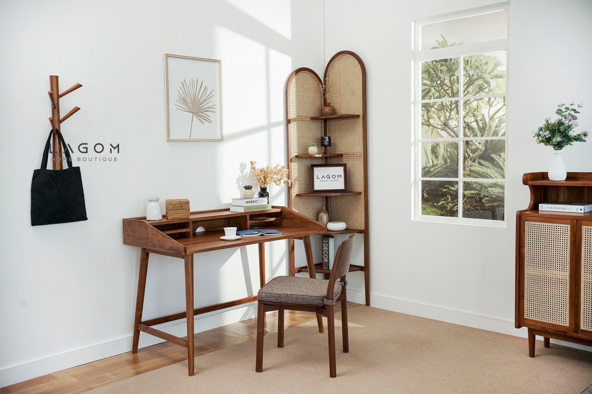 Branch - Shaped Teak Wall Hanger Set - Wall Coat Hanger - Lagom Home Boutique