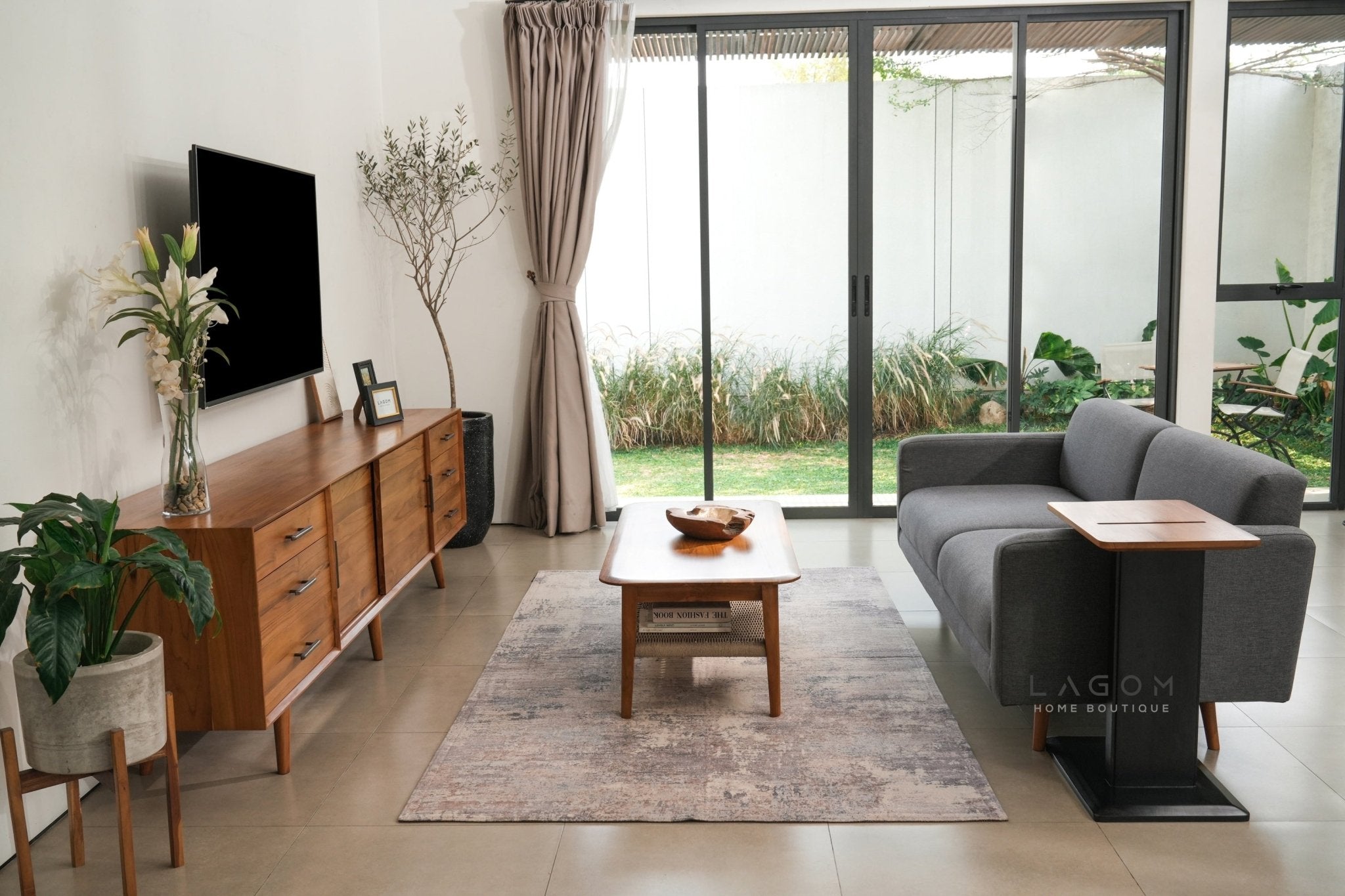 Device - Friendly Teak Side Table - Side Table - Lagom Home Boutique