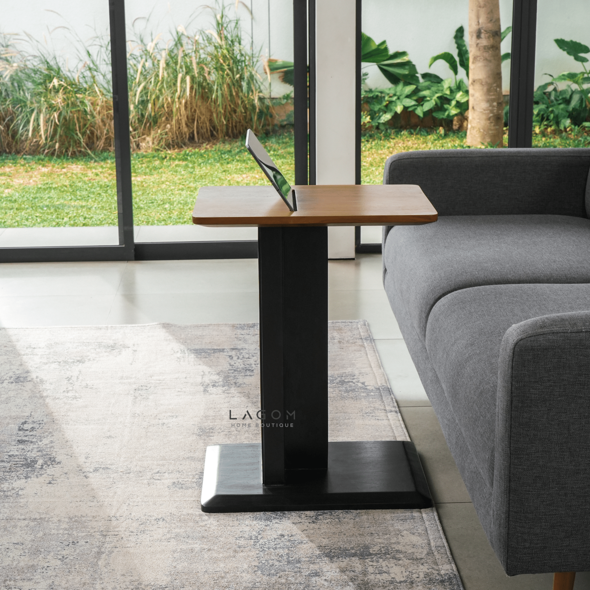 Device - Friendly Teak Side Table - Side Table - Lagom Home Boutique