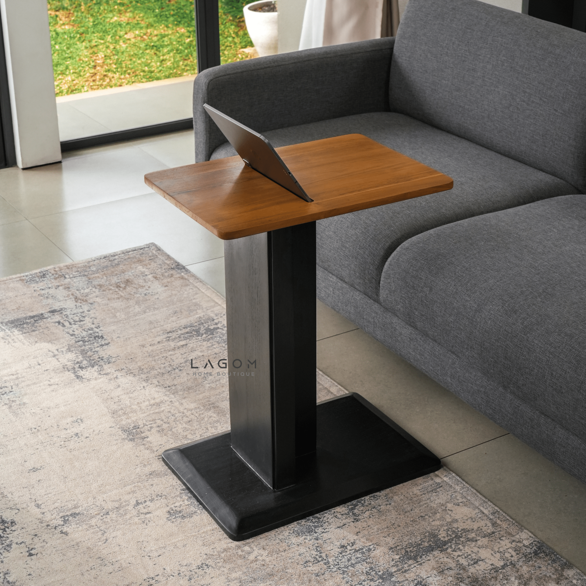Device - Friendly Teak Side Table - Side Table - Lagom Home Boutique