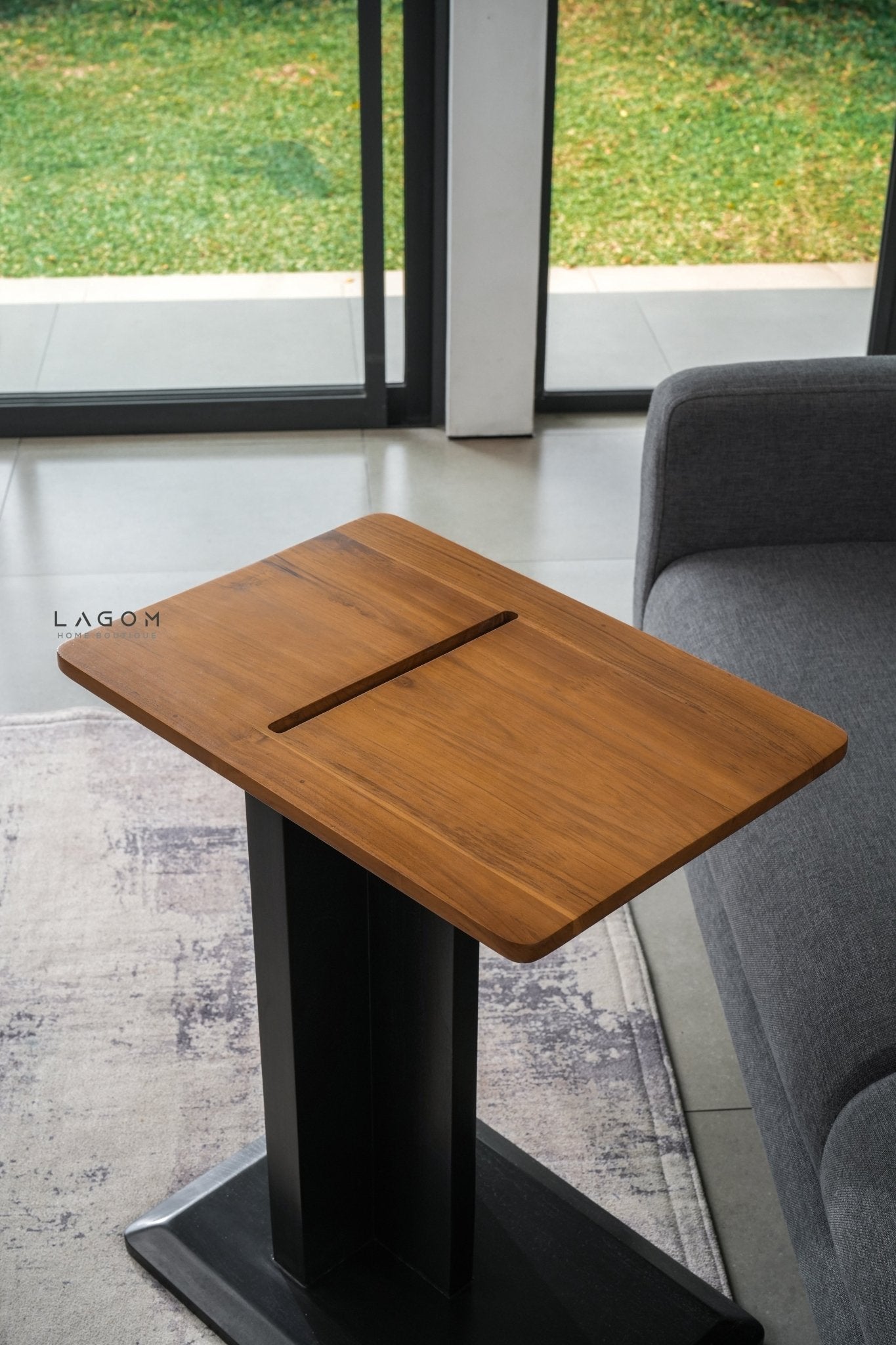 Device - Friendly Teak Side Table - Side Table - Lagom Home Boutique