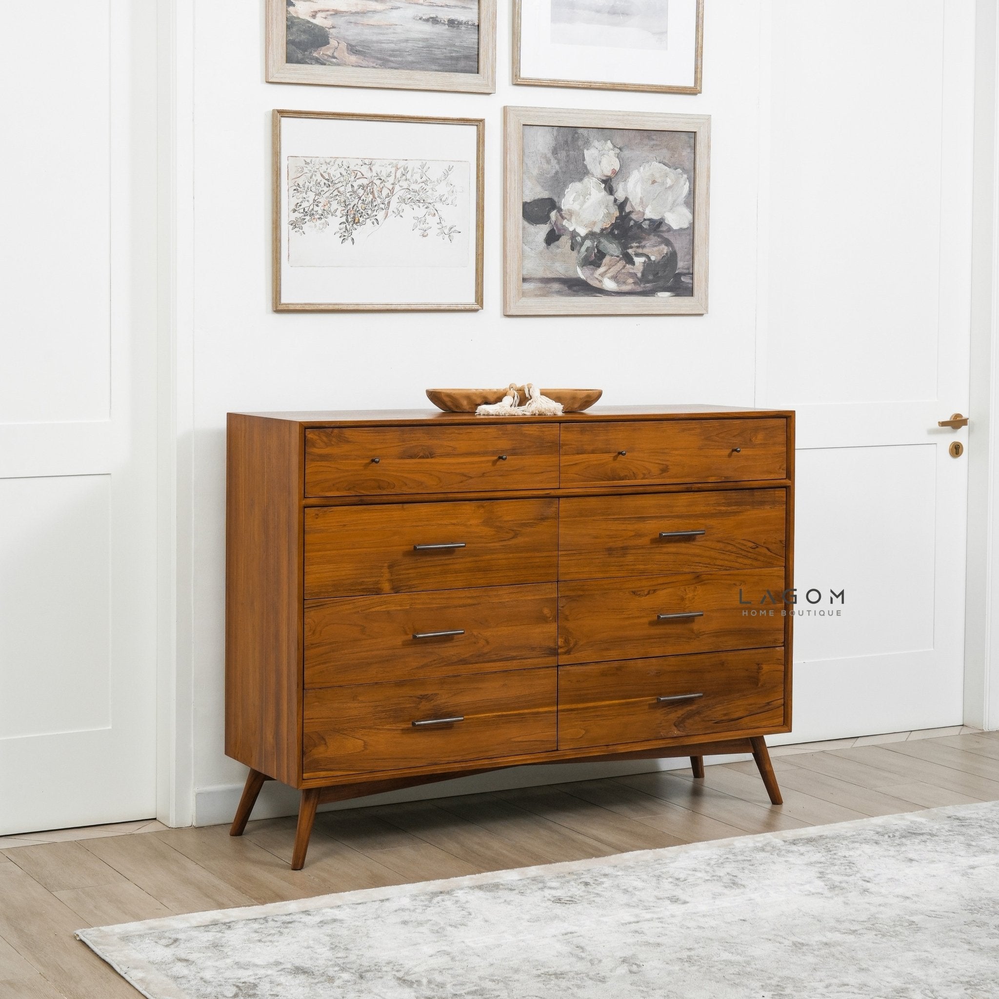 Exclusive Buffet with 8 Drawers in Solid Teak - Buffet - Lagom Home Boutique