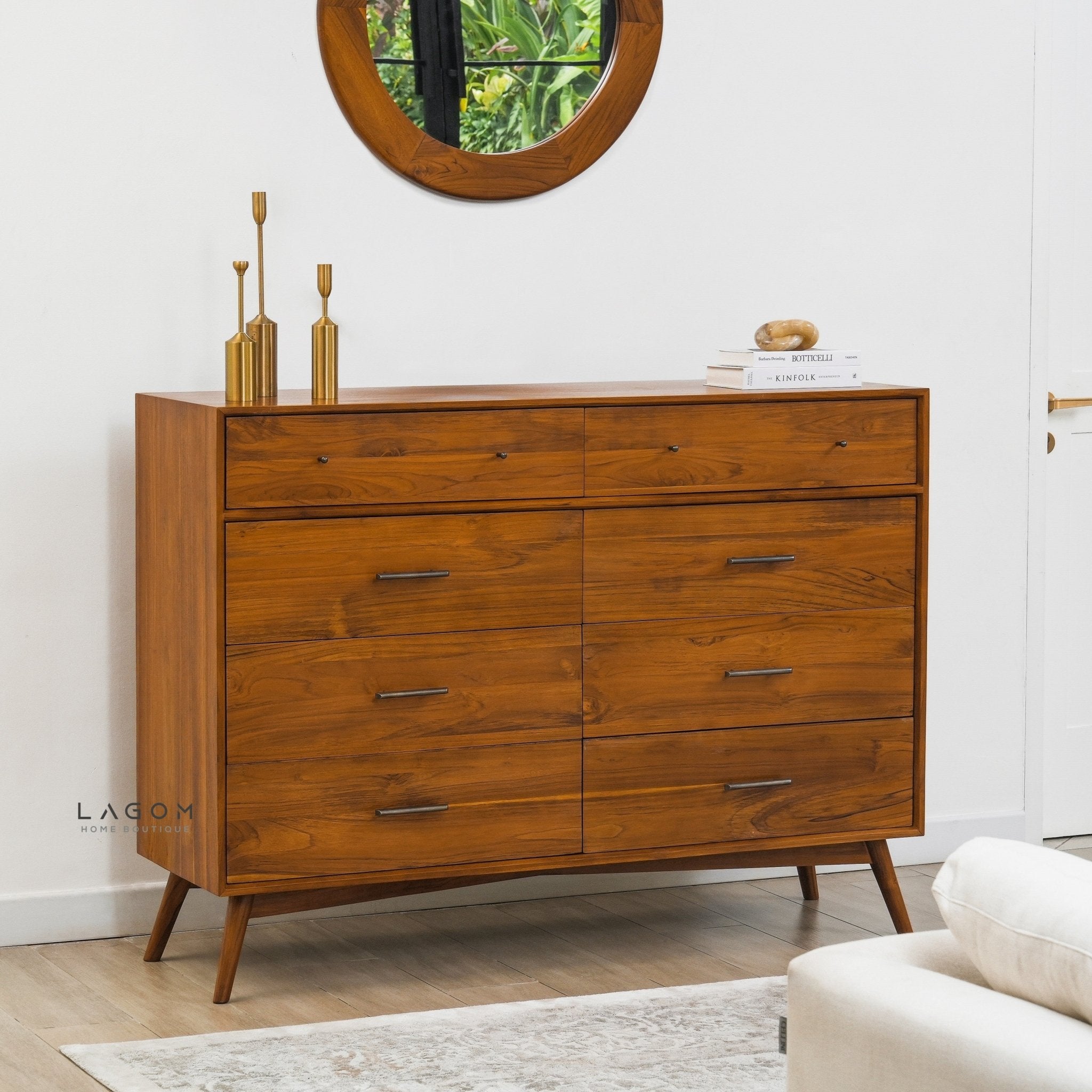 Exclusive Buffet with 8 Drawers in Solid Teak - Buffet - Lagom Home Boutique