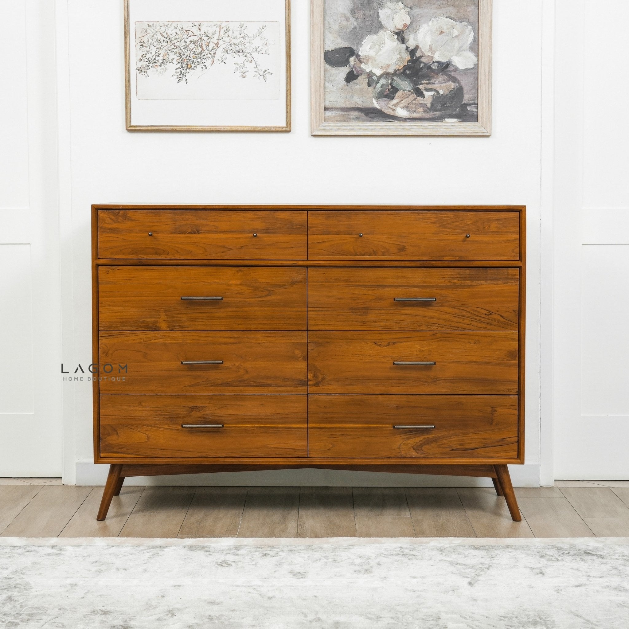 Exclusive Buffet with 8 Drawers in Solid Teak - Buffet - Lagom Home Boutique