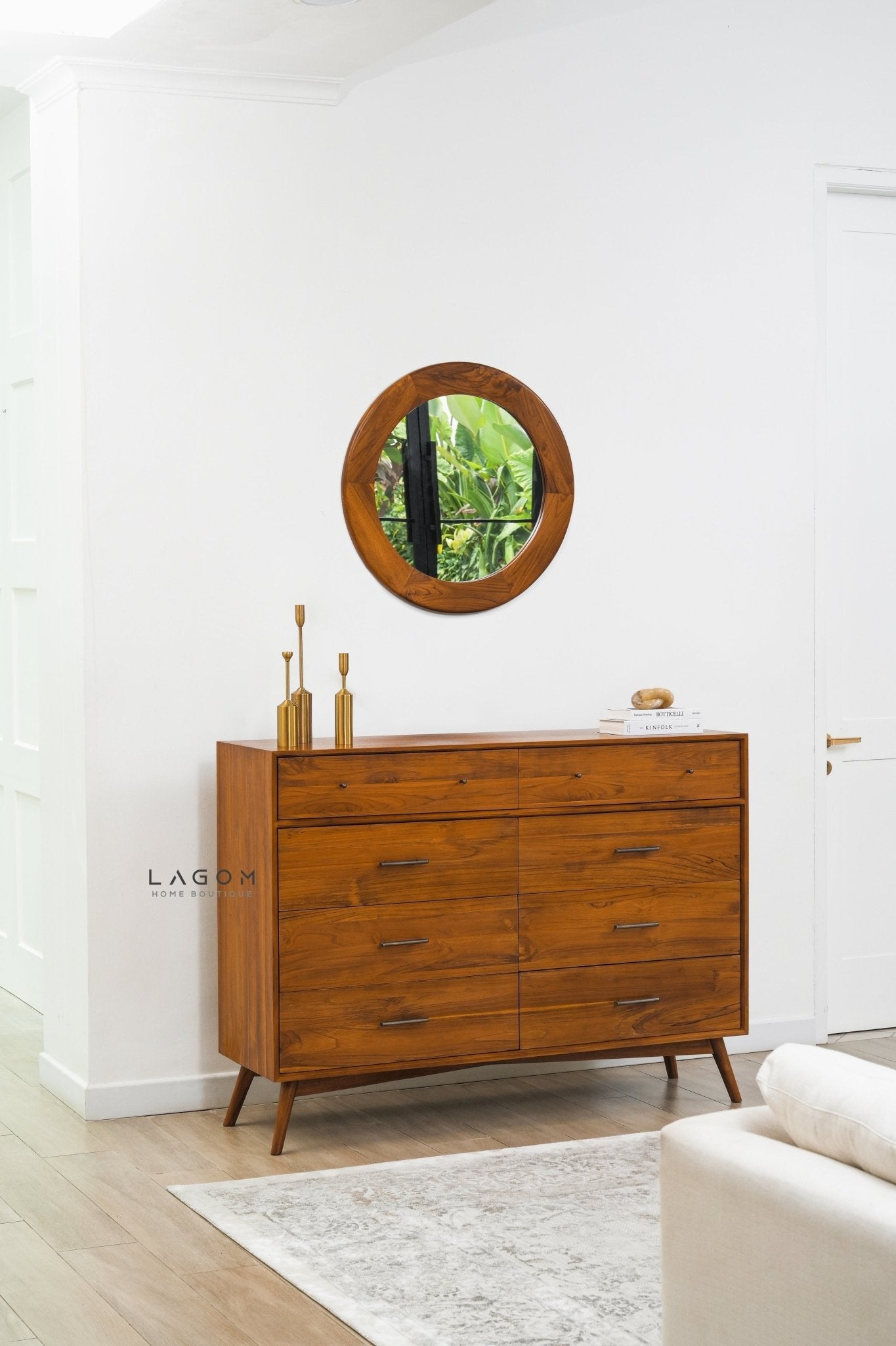 Exclusive Buffet with 8 Drawers in Solid Teak - Buffet - Lagom Home Boutique