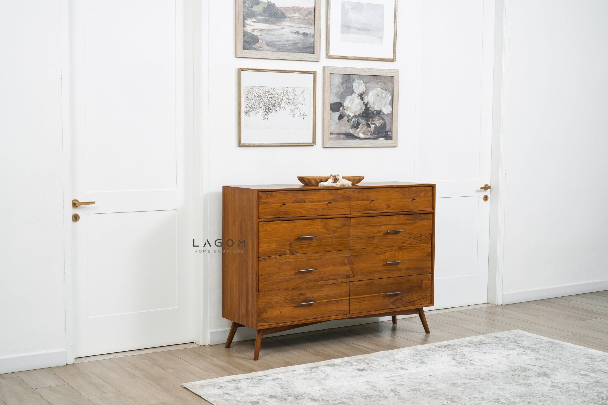 Exclusive Buffet with 8 Drawers in Solid Teak - Buffet - Lagom Home Boutique