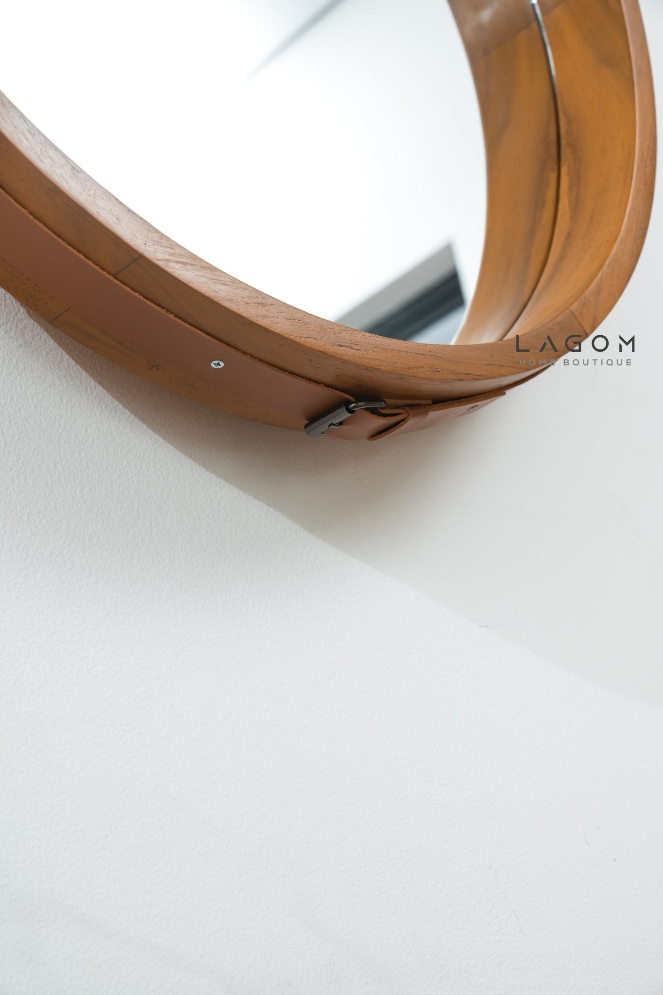 Exclusive Round Teak Hanging Mirror - Mirror - Lagom Home Boutique