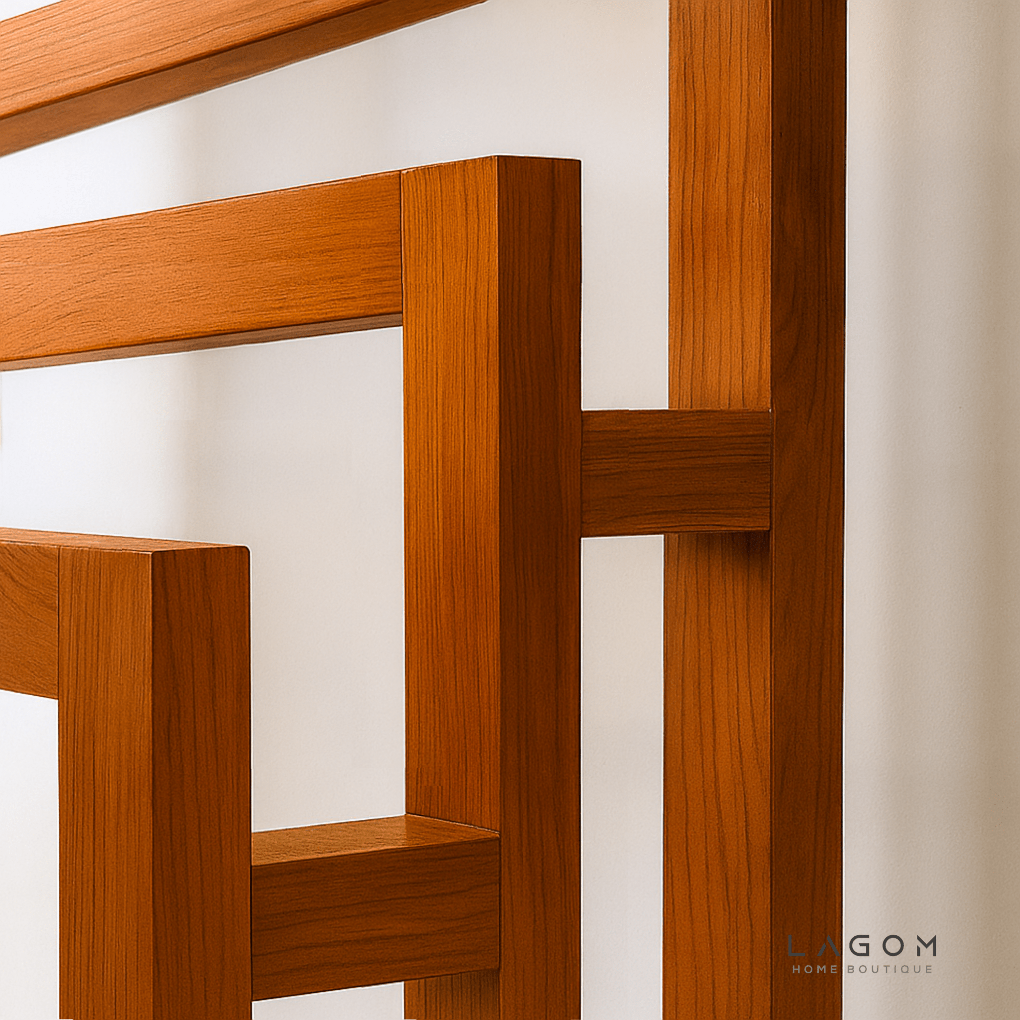 Exclusive Tiered Teak Towel Rack - Towel Rack - Lagom Home Boutique