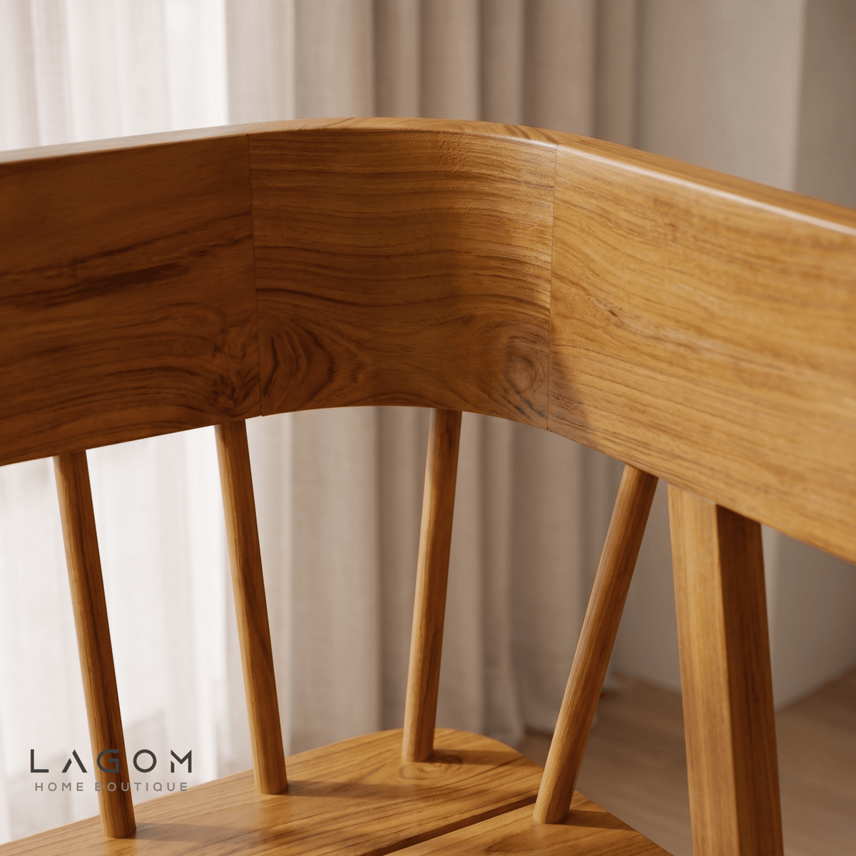 Indoor/Semi-Outdoor Teak Bench-Bench-Lagom Home Boutique