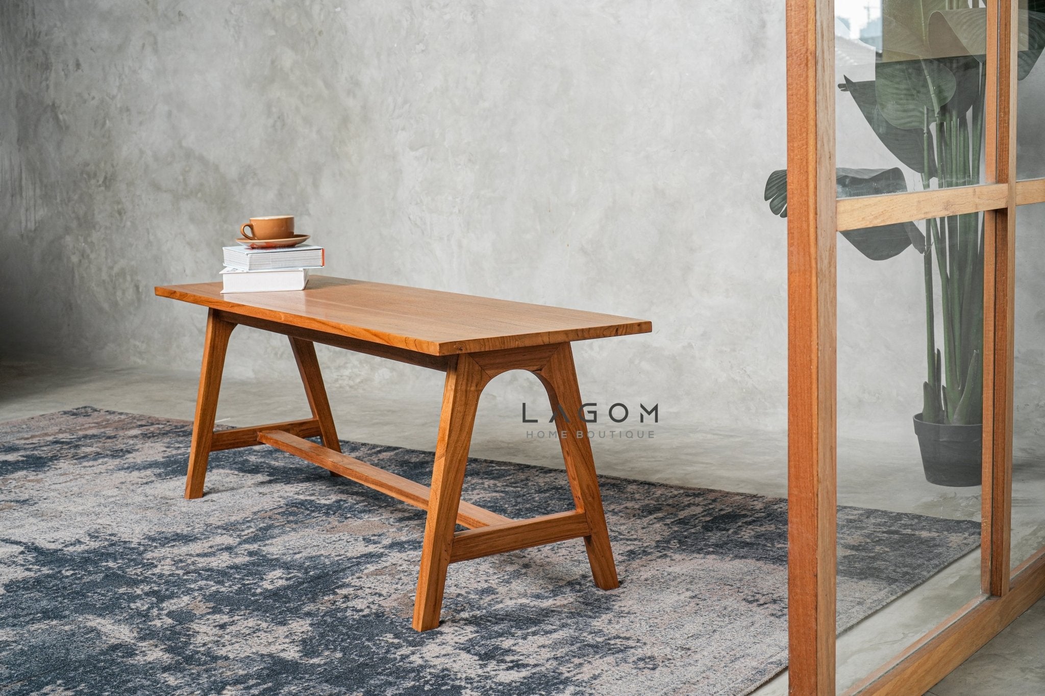 Minimalist Teak Bench - Bench - Lagom Home Boutique
