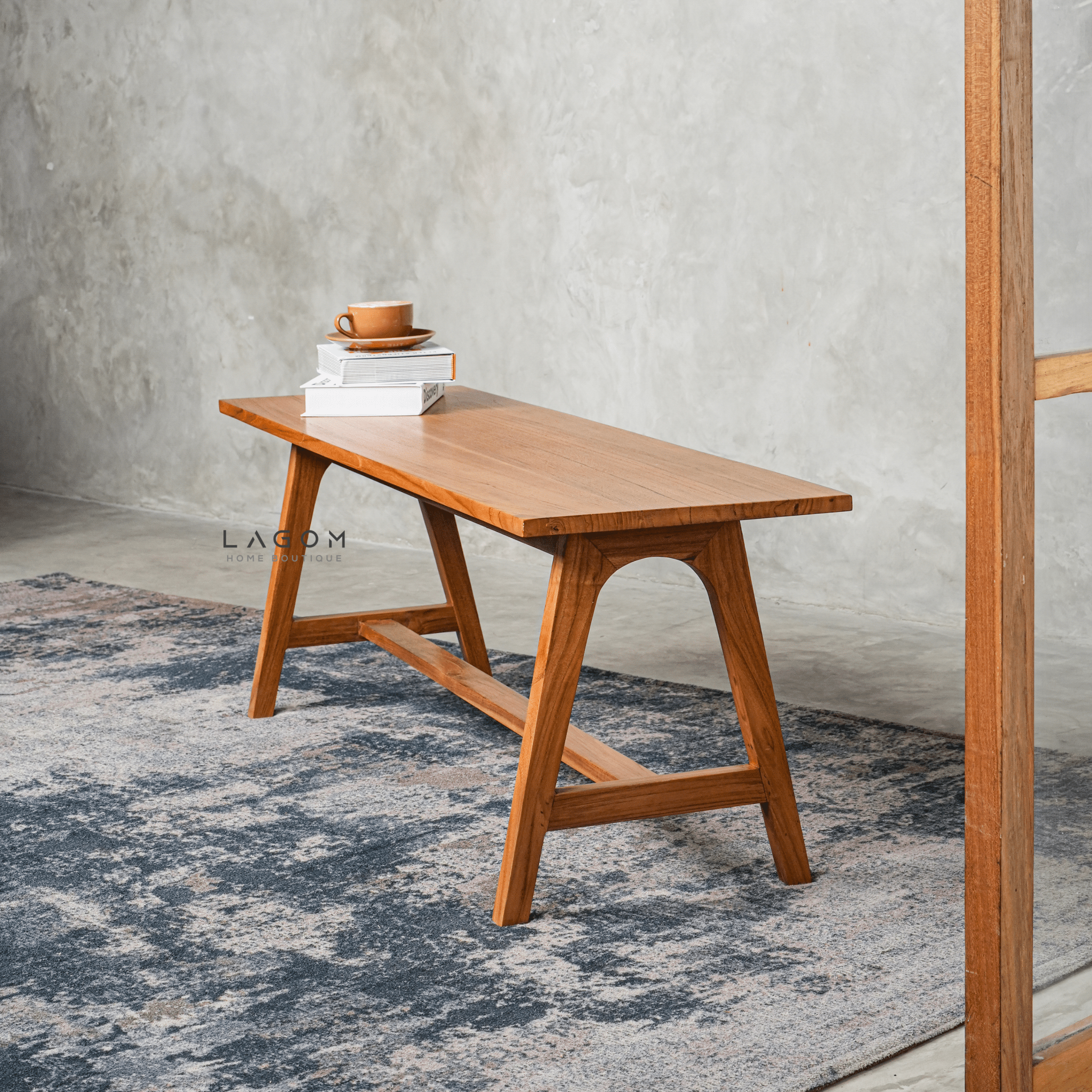 Minimalist Teak Bench - Bench - Lagom Home Boutique