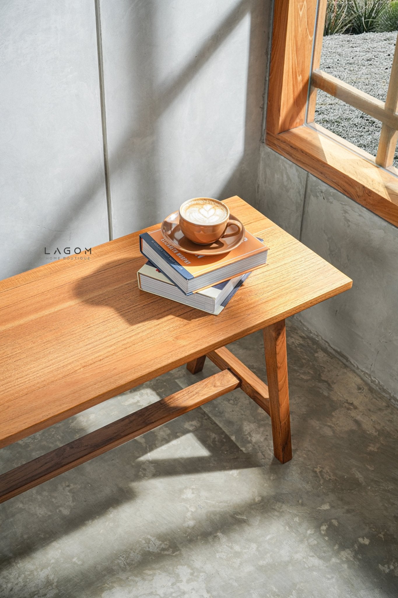 Minimalist Teak Bench - Bench - Lagom Home Boutique