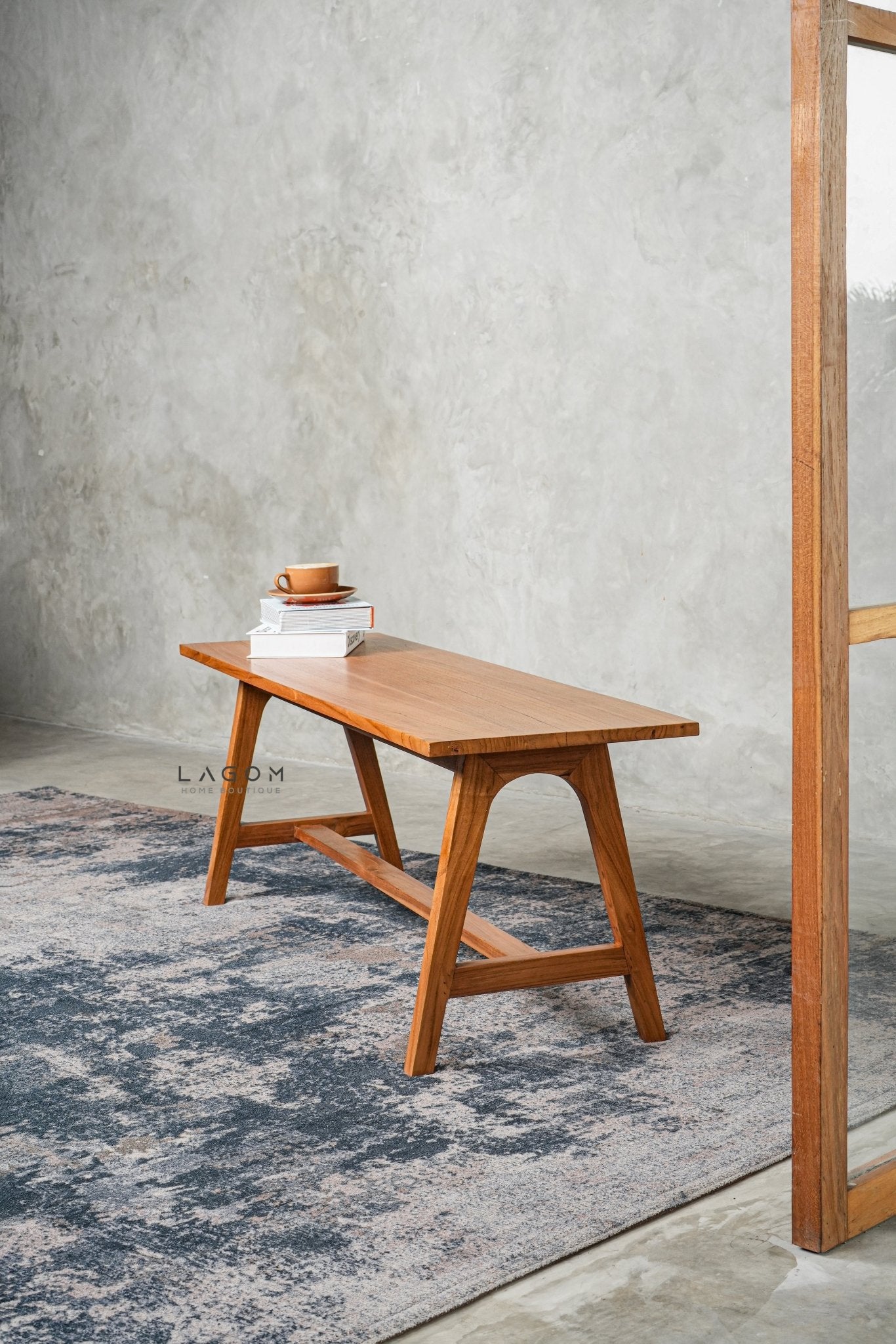 Minimalist Teak Bench - Bench - Lagom Home Boutique
