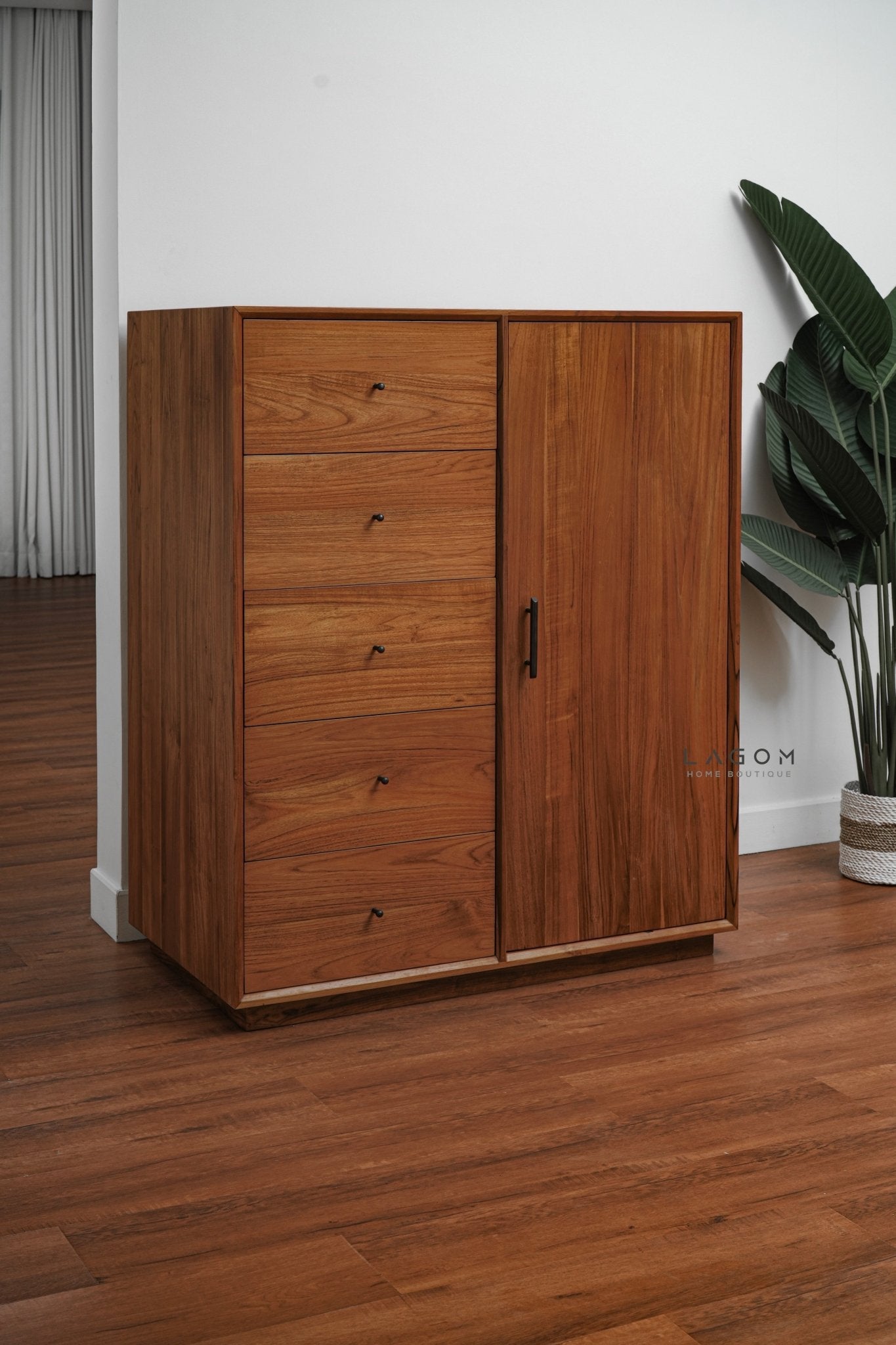 Montessori Wardrobe in Premium Solid Teak - Wardrobe - Lagom Home Boutique