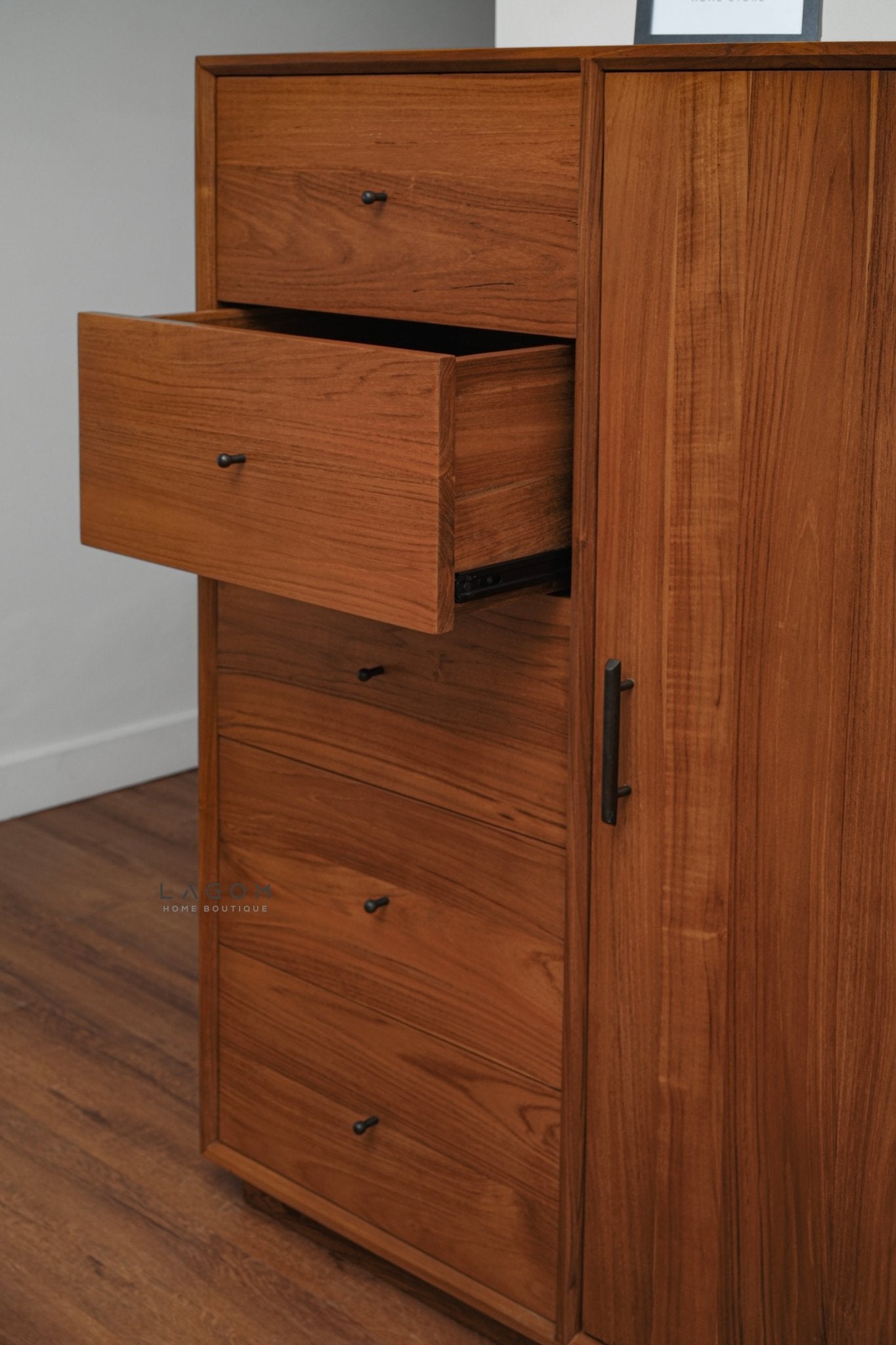 Montessori Wardrobe in Premium Solid Teak - Wardrobe - Lagom Home Boutique