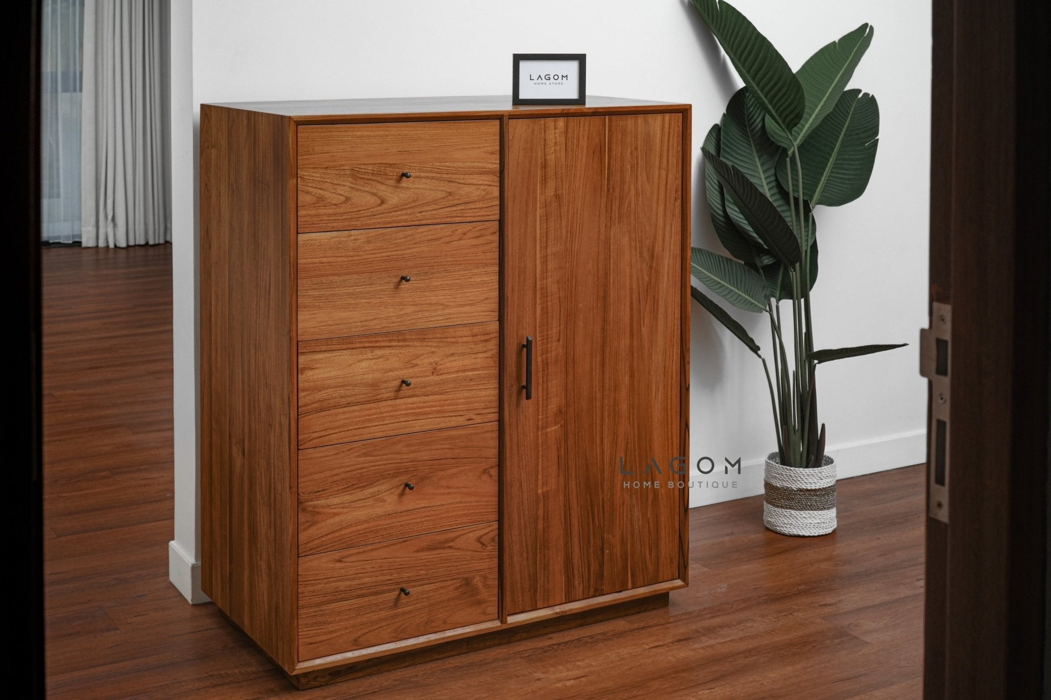 Montessori Wardrobe in Premium Solid Teak - Wardrobe - Lagom Home Boutique