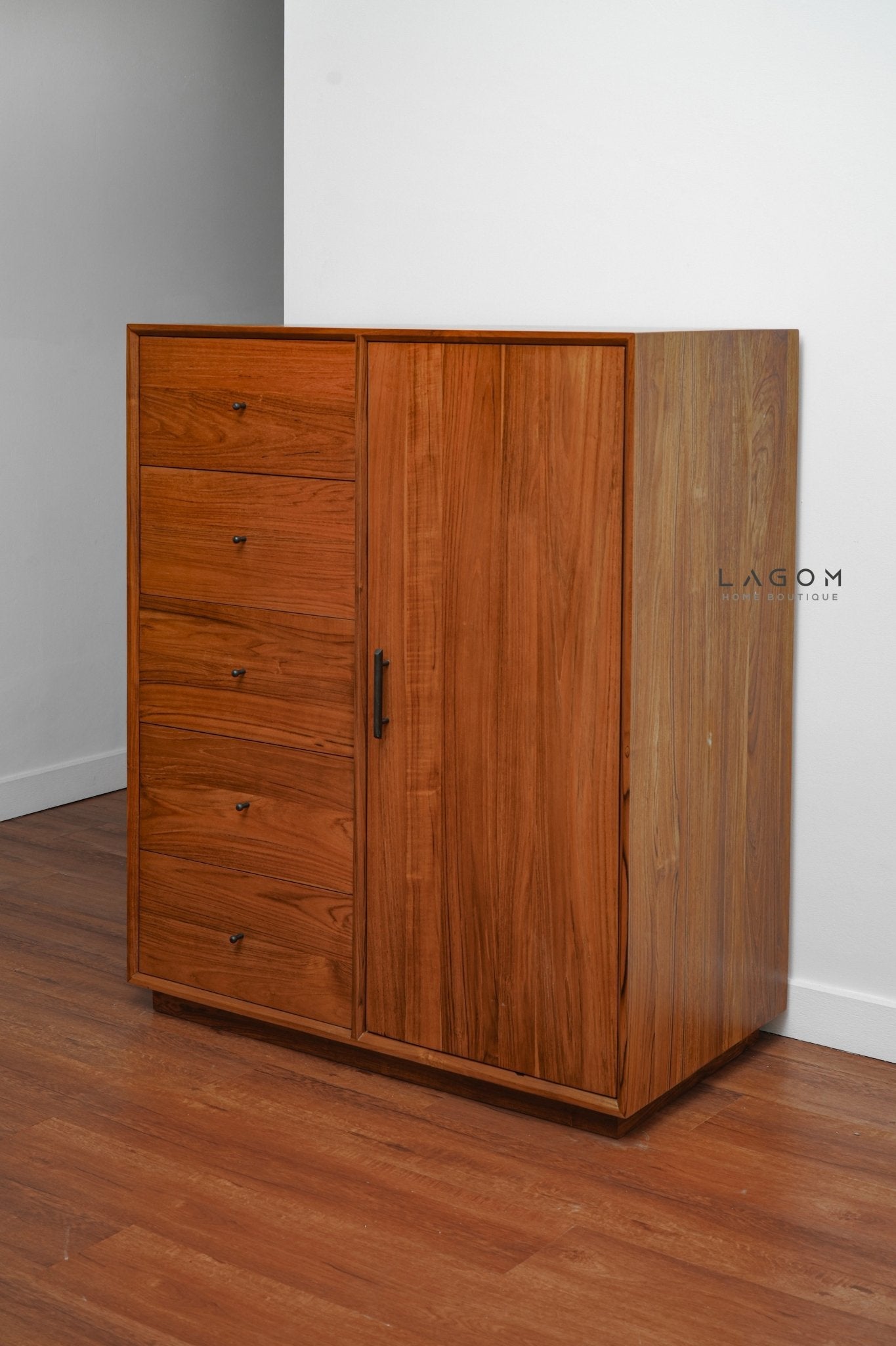 Montessori Wardrobe in Premium Solid Teak - Wardrobe - Lagom Home Boutique