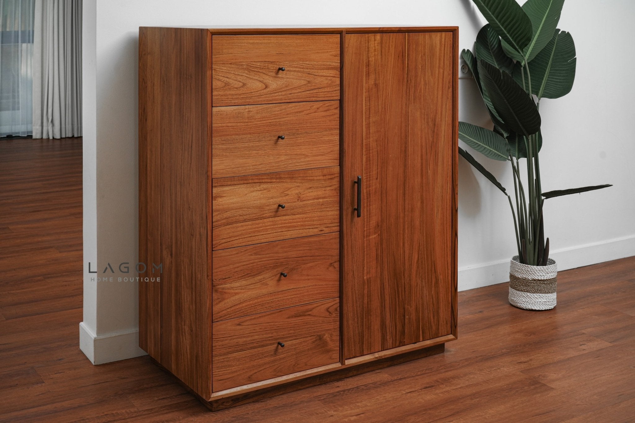 Montessori Wardrobe in Premium Solid Teak - Wardrobe - Lagom Home Boutique