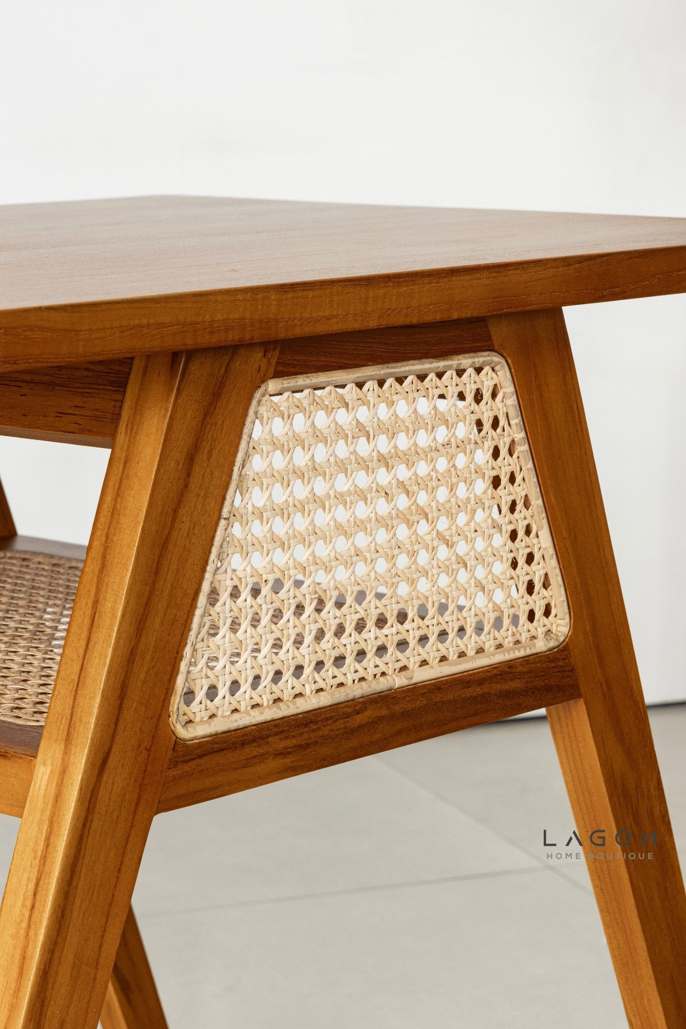 Premium Teak and Rattan Dining Set - Dining Set - Lagom Home Boutique