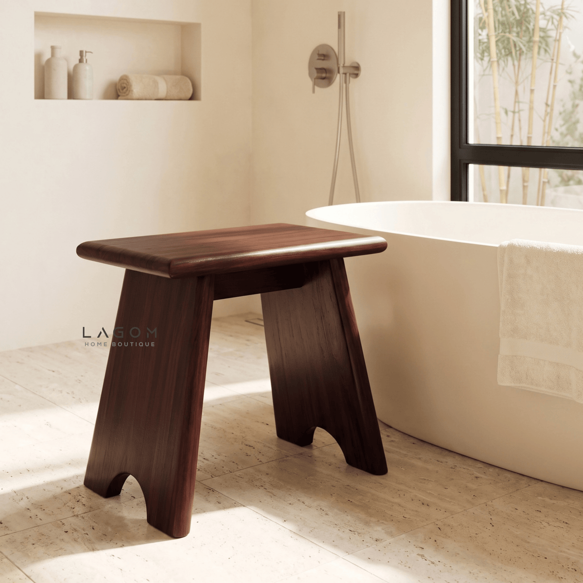 Reclaimed Teak Stool — Indoor & Outdoor-Stool-Lagom Home Boutique