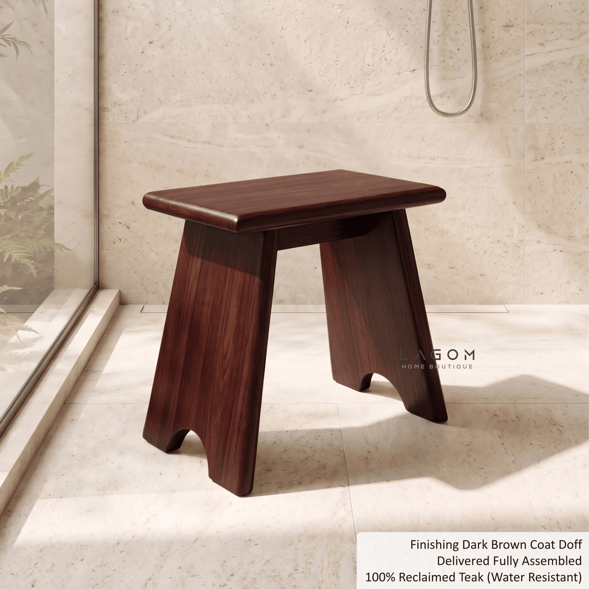 Reclaimed Teak Stool — Indoor & Outdoor-Stool-Lagom Home Boutique