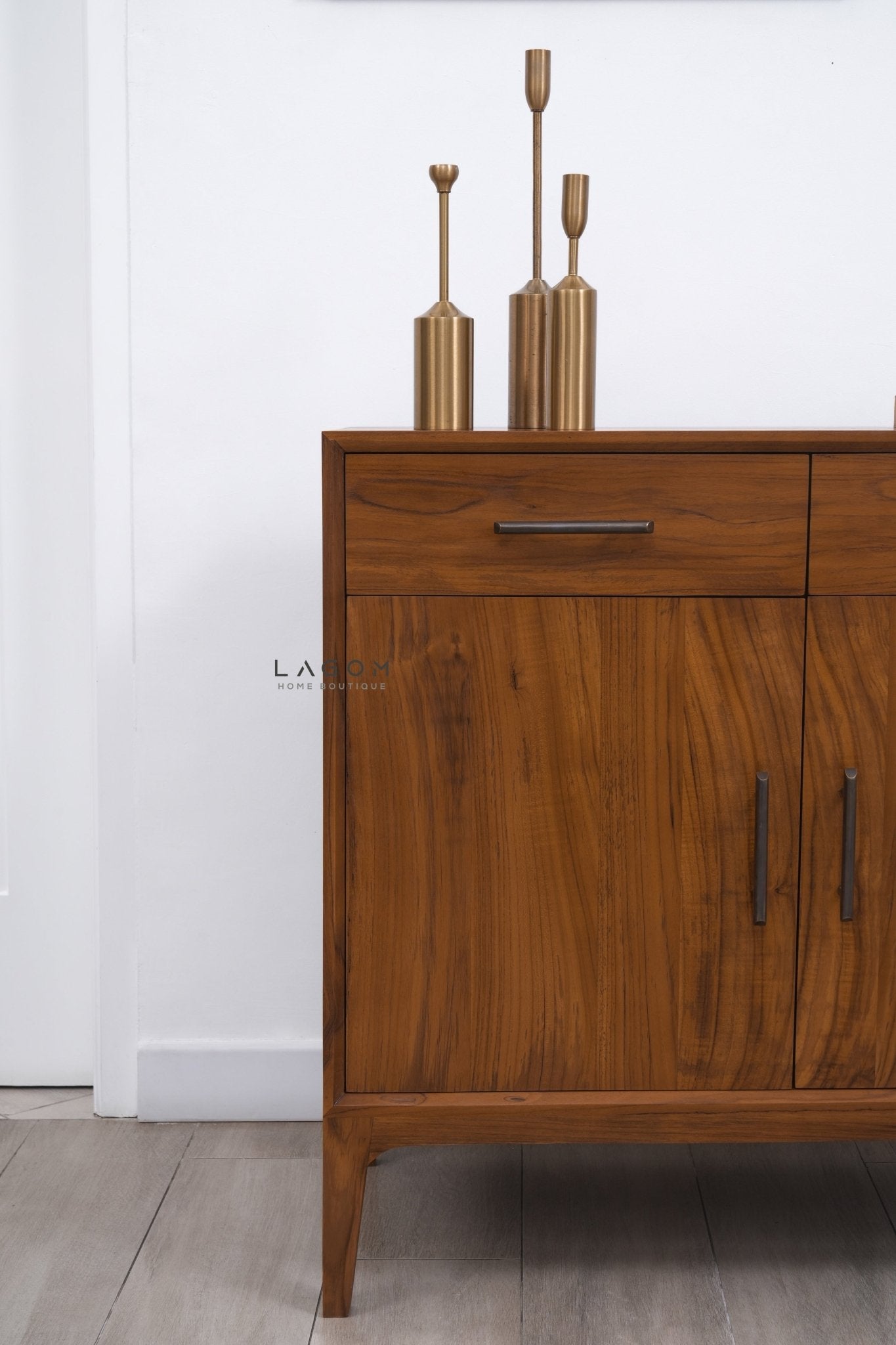 Solid Teak Buffet with 2 Doors and 2 Drawers - Buffet - Lagom Home Boutique