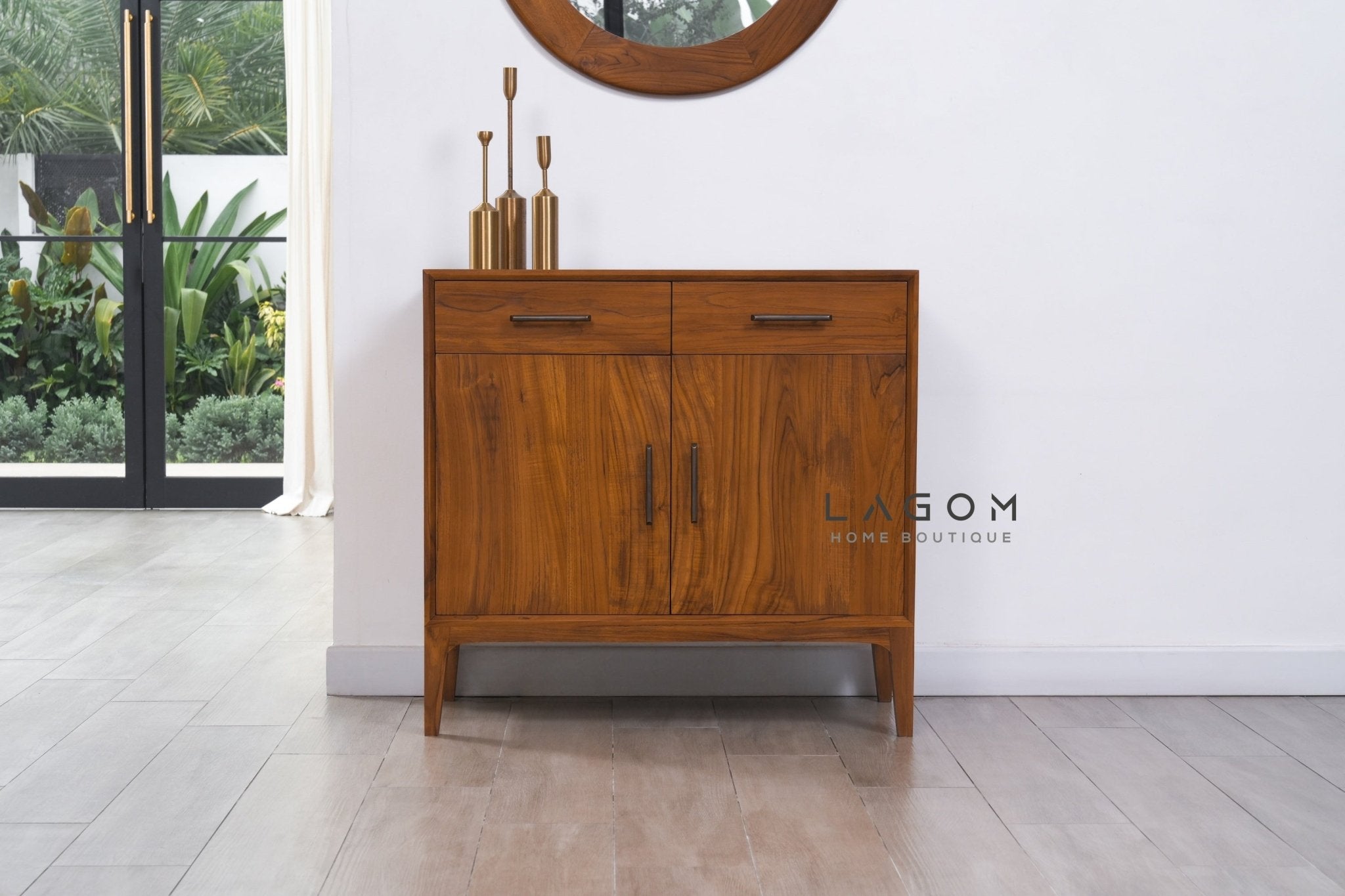 Solid Teak Buffet with 2 Doors and 2 Drawers - Buffet - Lagom Home Boutique