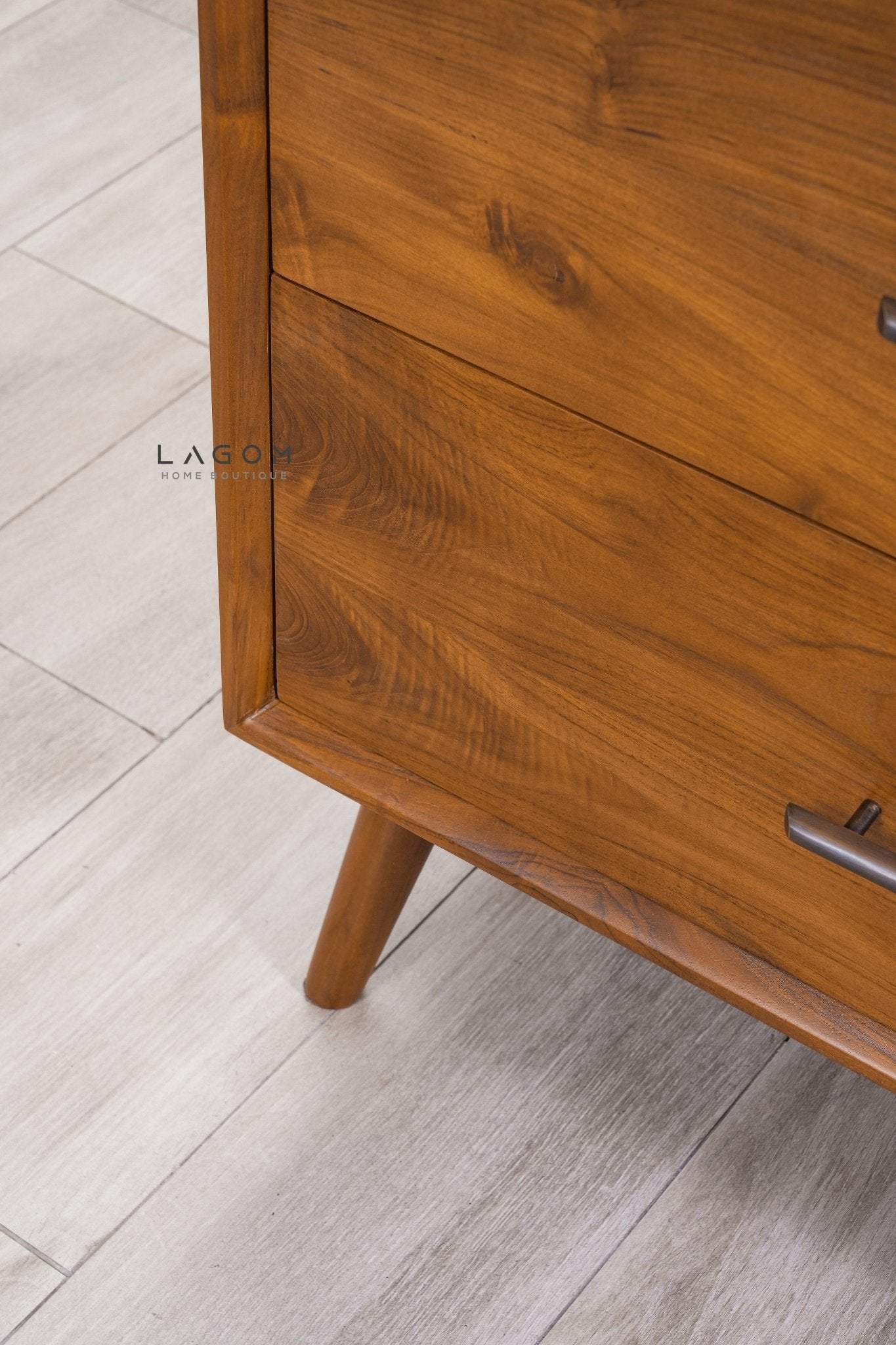 Solid Teak Buffet with 6 Drawers - Buffet - Lagom Home Boutique