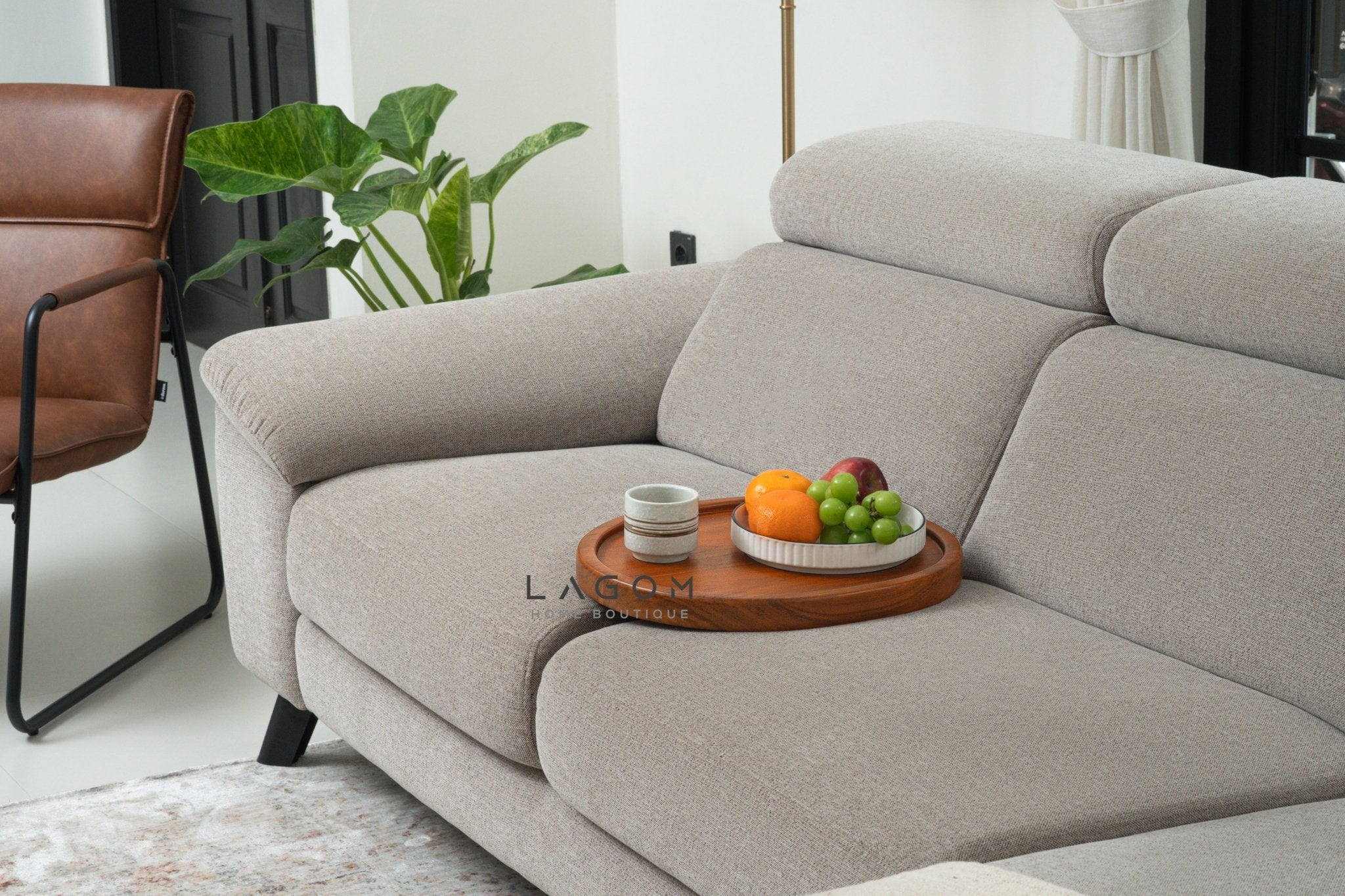 Solid Teak Sofa Tray Table - Sofa Tray - Lagom Home Boutique