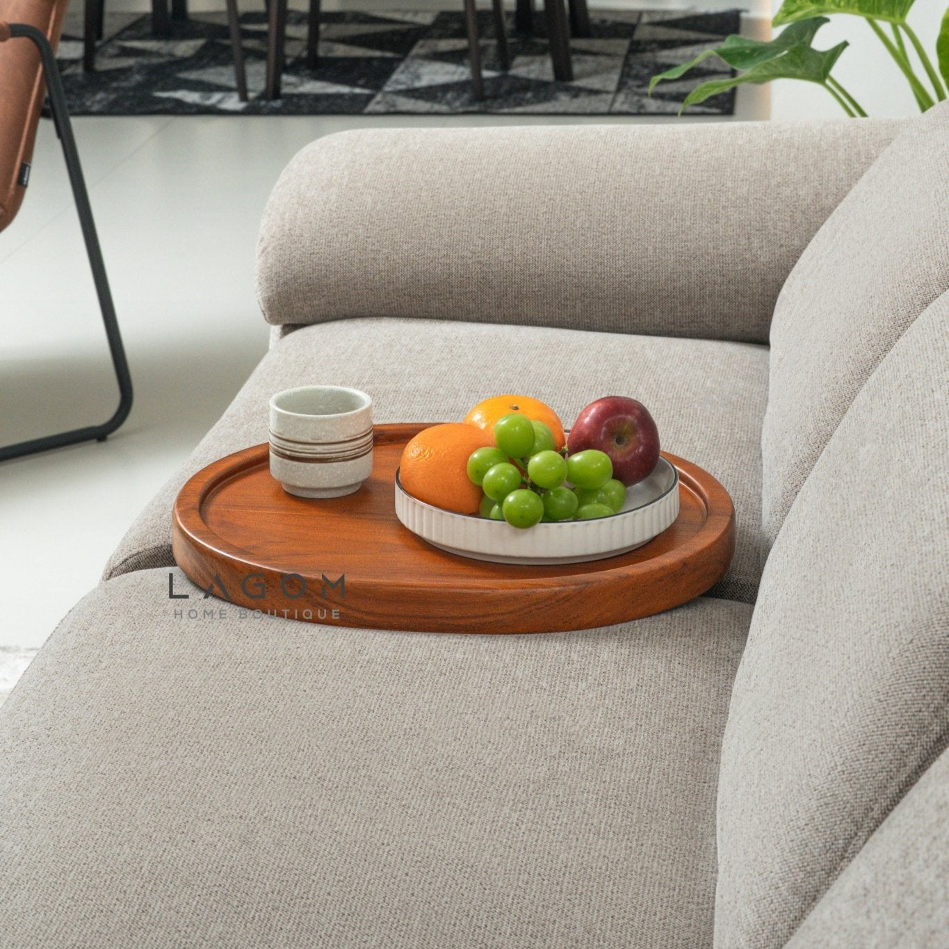 Solid Teak Sofa Tray Table - Sofa Tray - Lagom Home Boutique