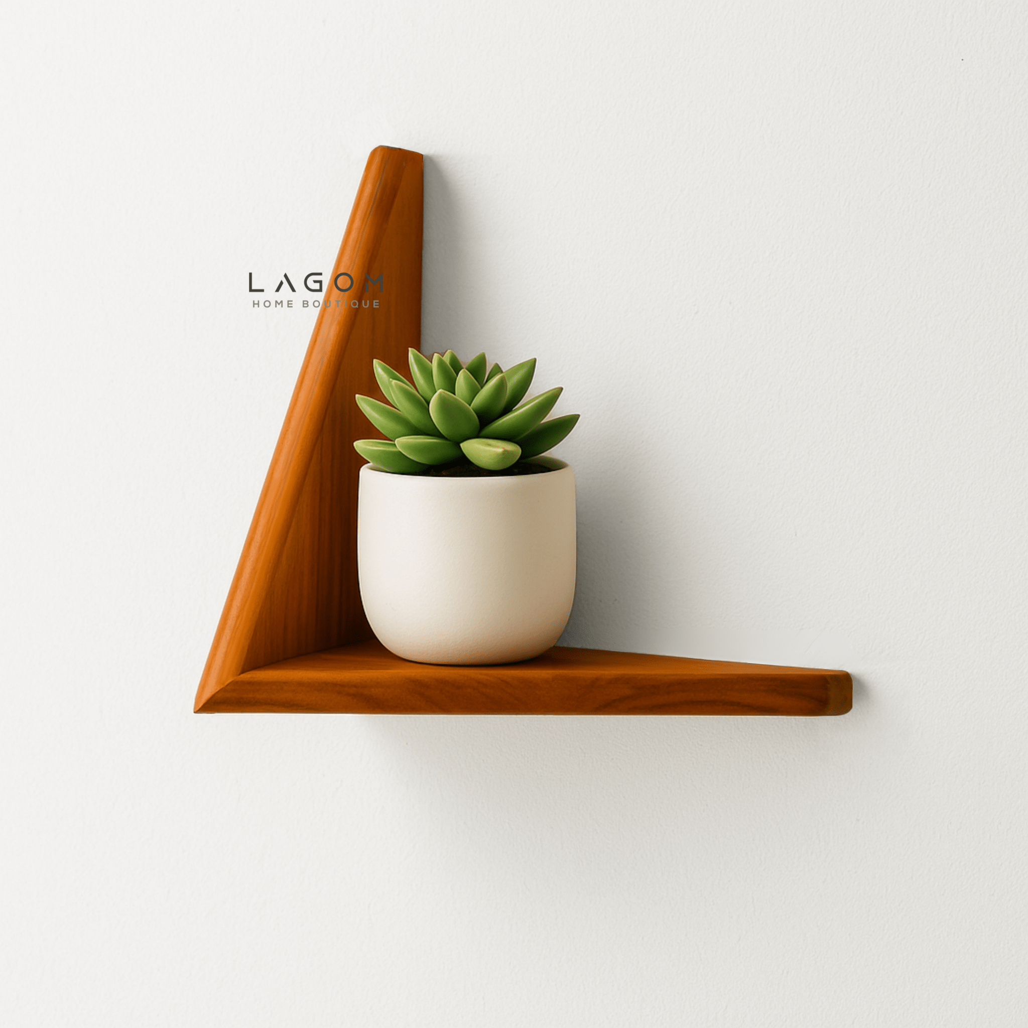 Teak Butterfly Shelf Set (Set of 4, 8 or 12) - Wall Shelf - Lagom Home Boutique