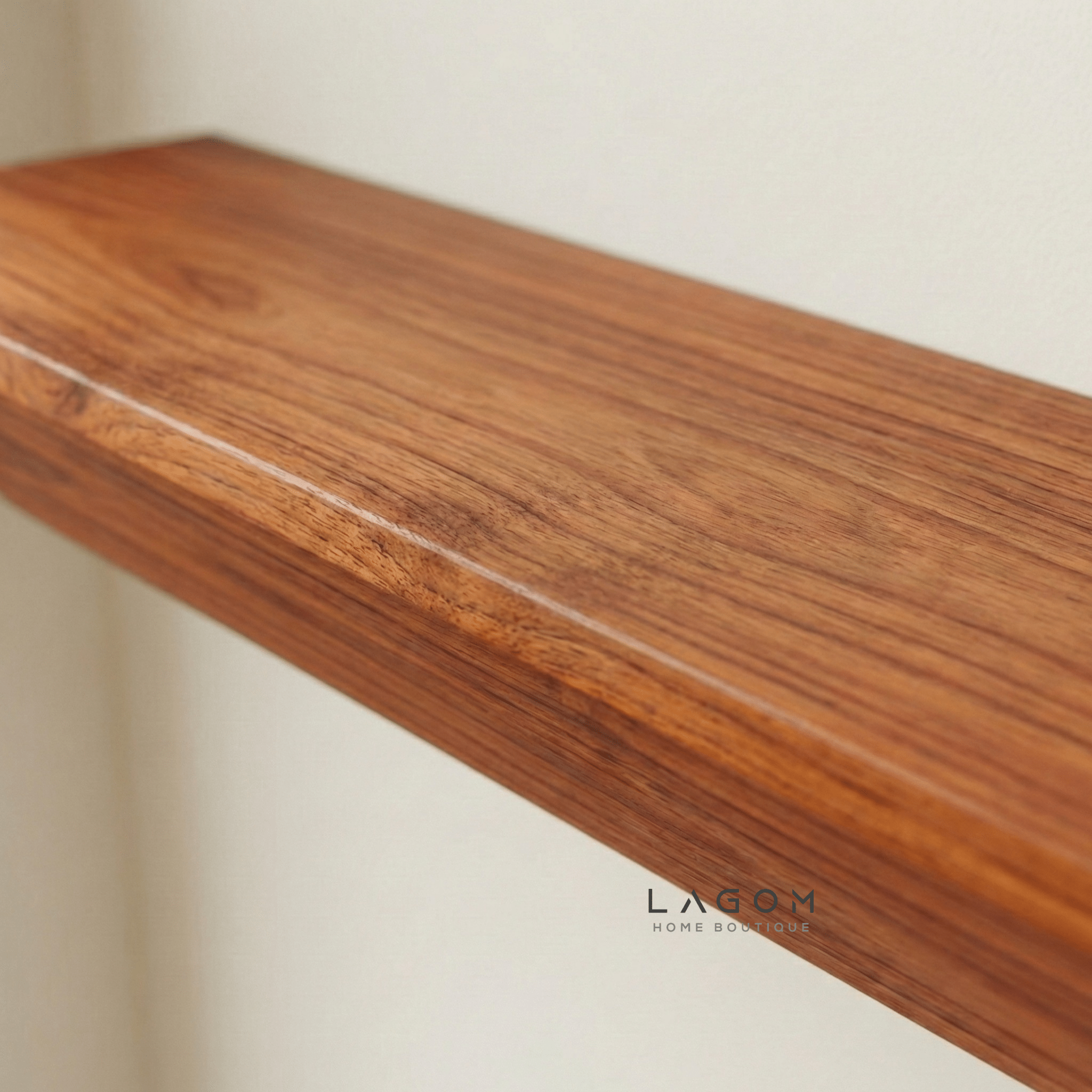 Teak Floating Shelves – Set of 4 - Wall Shelf - Lagom Home Boutique