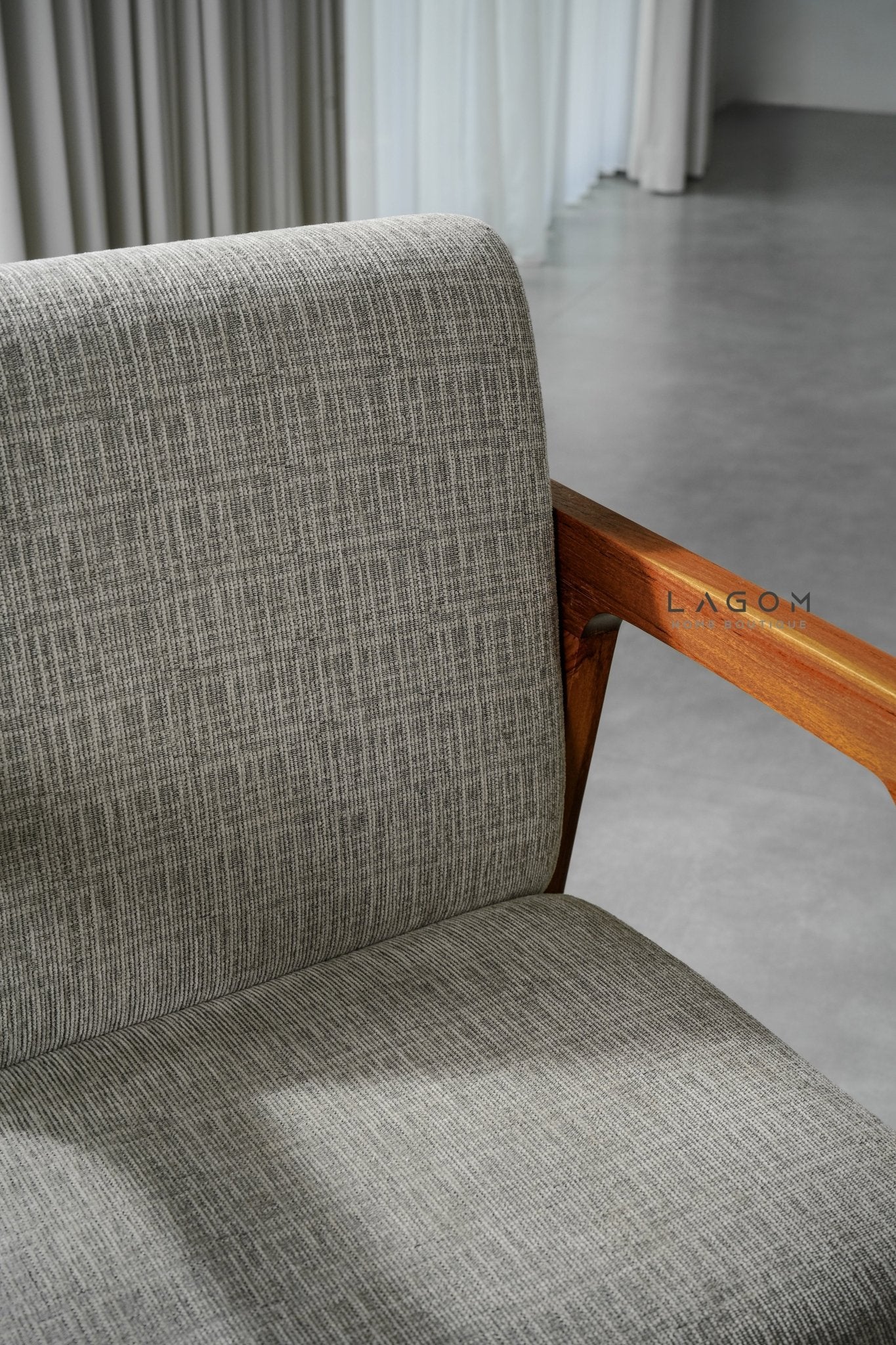 Teak Office & Dining Chair with Premium Cushion - Chair - Lagom Home Boutique