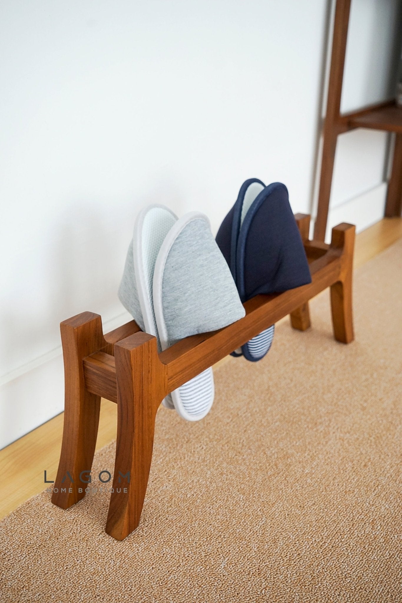 Teak Sandal/Slipper Rack - Shoe Rack - Lagom Home Boutique